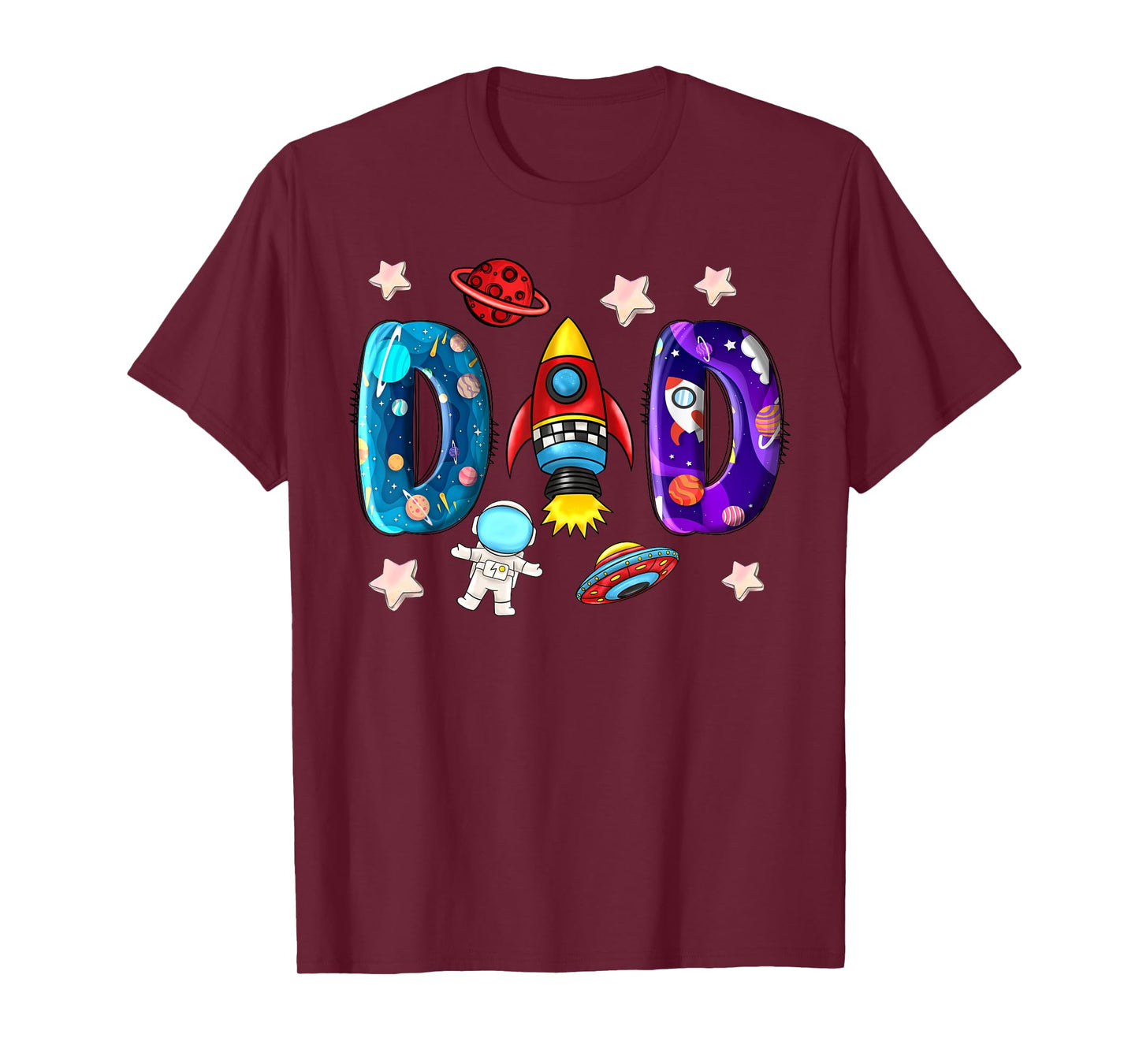 Dad Daddy Astronaut Space Lover Birthday Matching Family T-Shirt