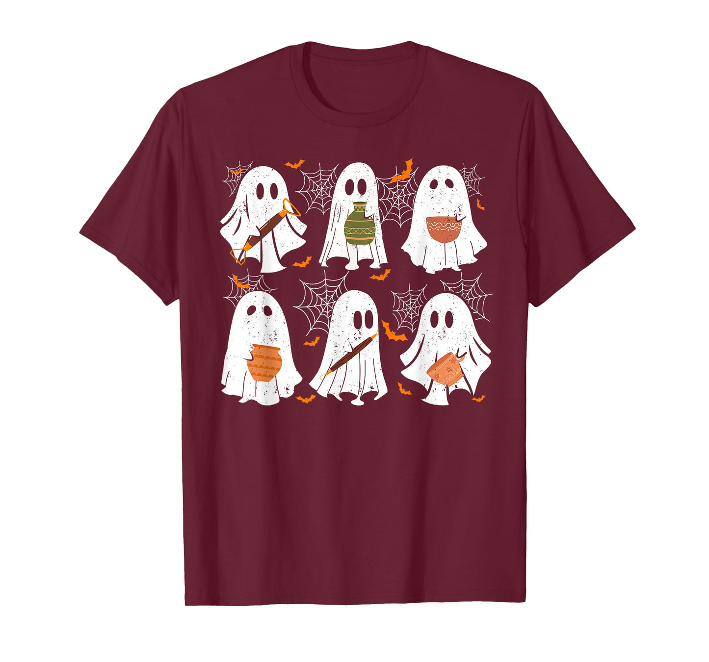 Pottery Ghost Ceramic Artist Halloween Costume For Men Women T-Shirt