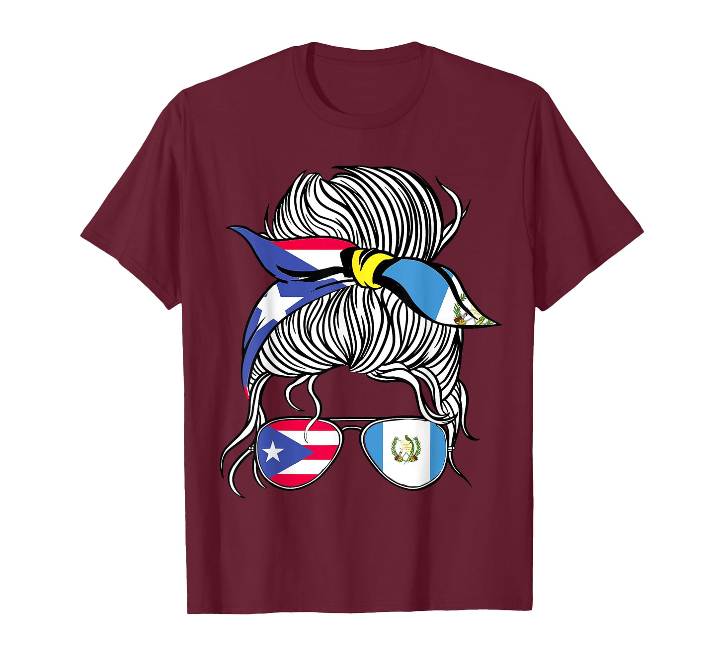Puerto Rico Flag Guatemala Grown Women Girl Country T-Shirt