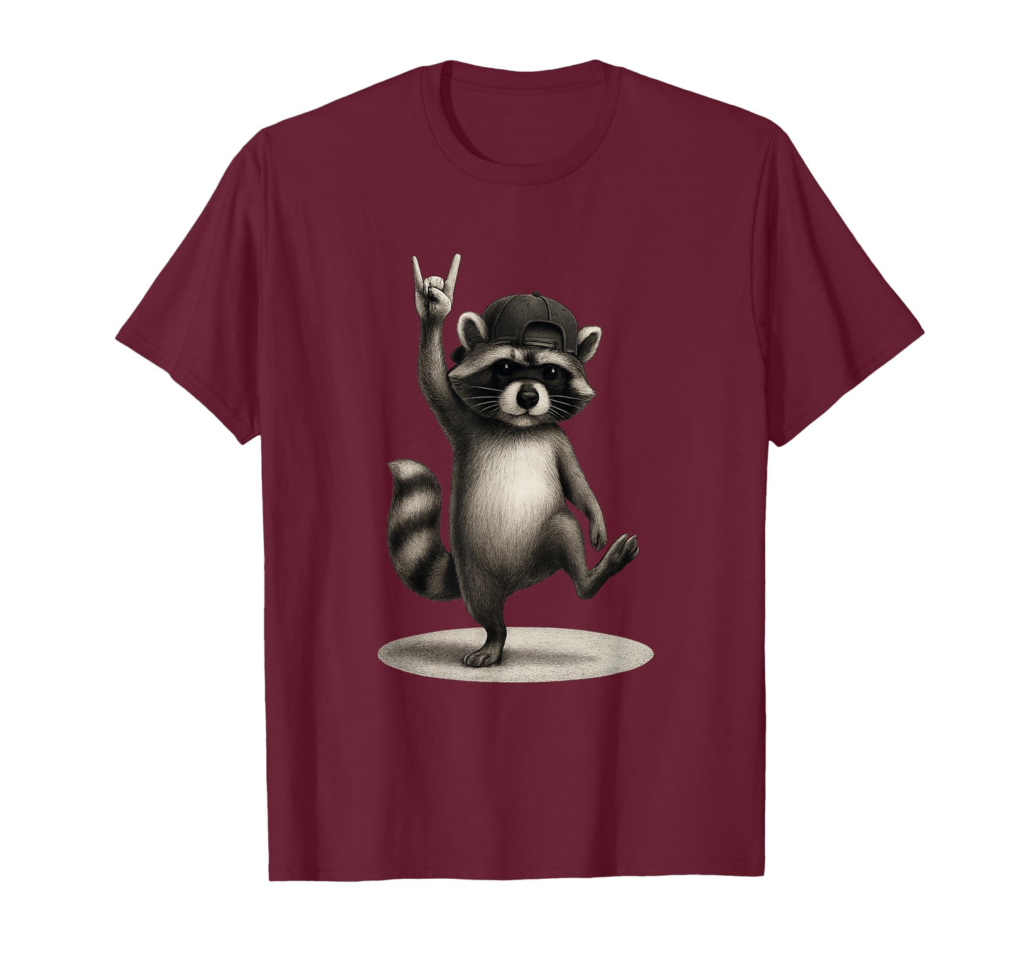 Retro Raccoon Rock Music Funny Meme Raccoon Lovers T-Shirt