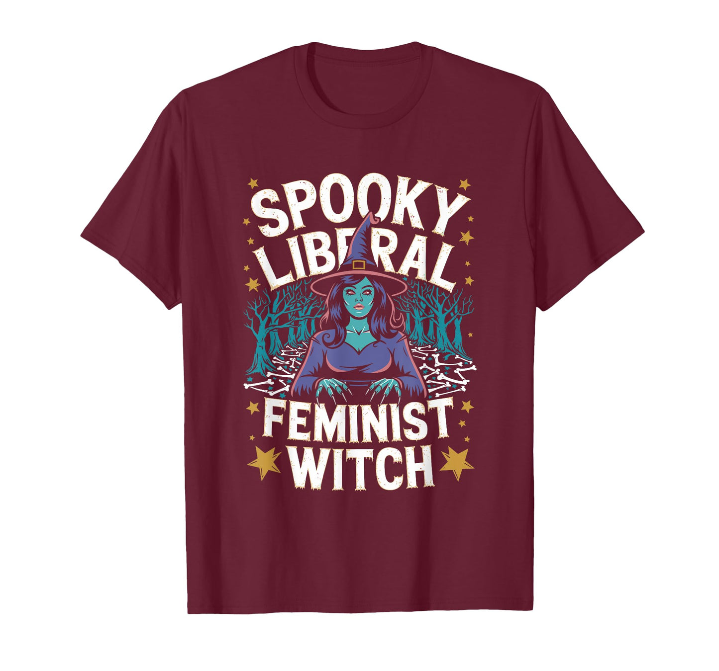 Spooky Liberal Feminist Witch Halloween Witch Vibes T-Shirt
