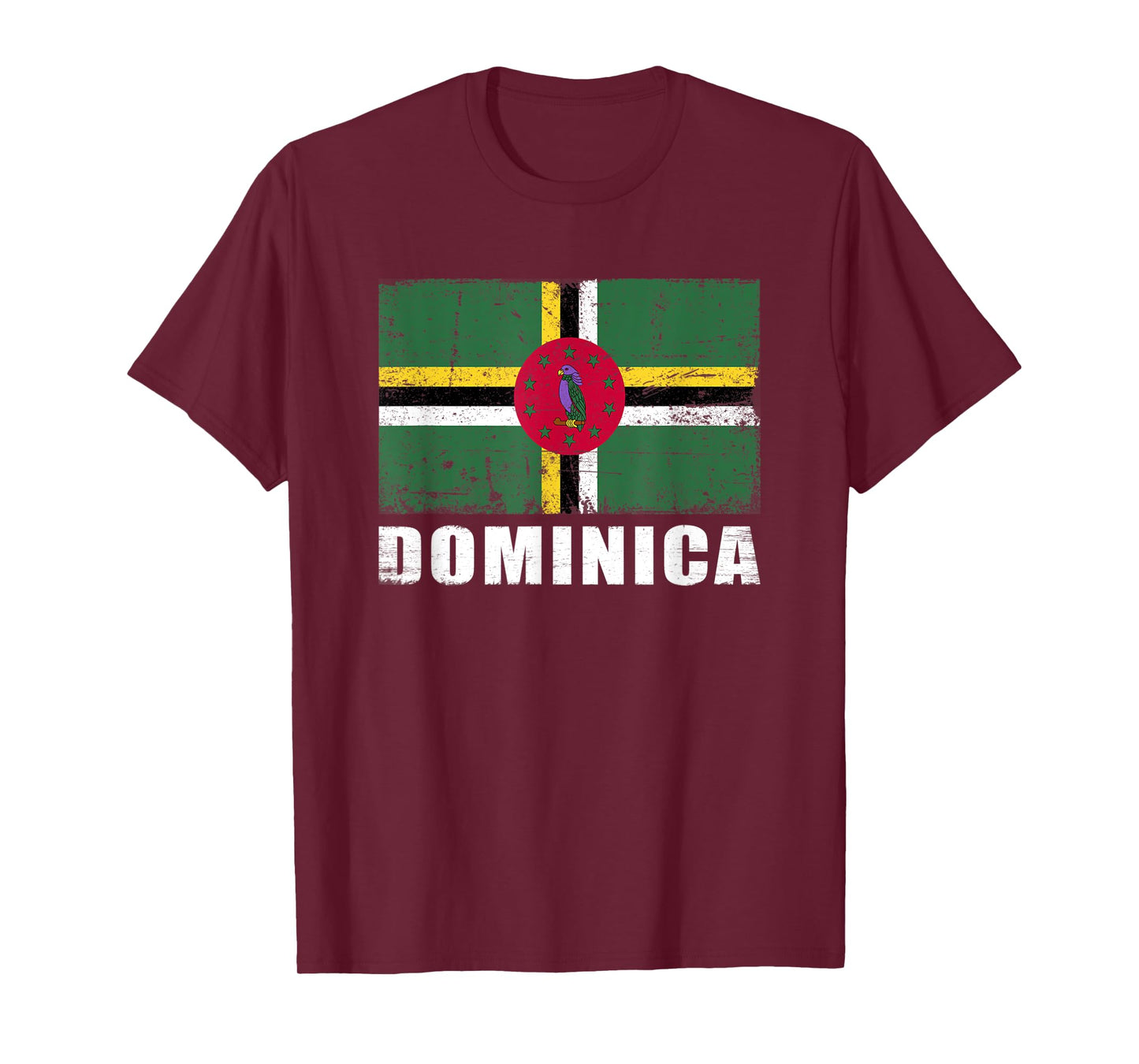 Dominica Flag Design Grunge Country Flag Dominica T-Shirt