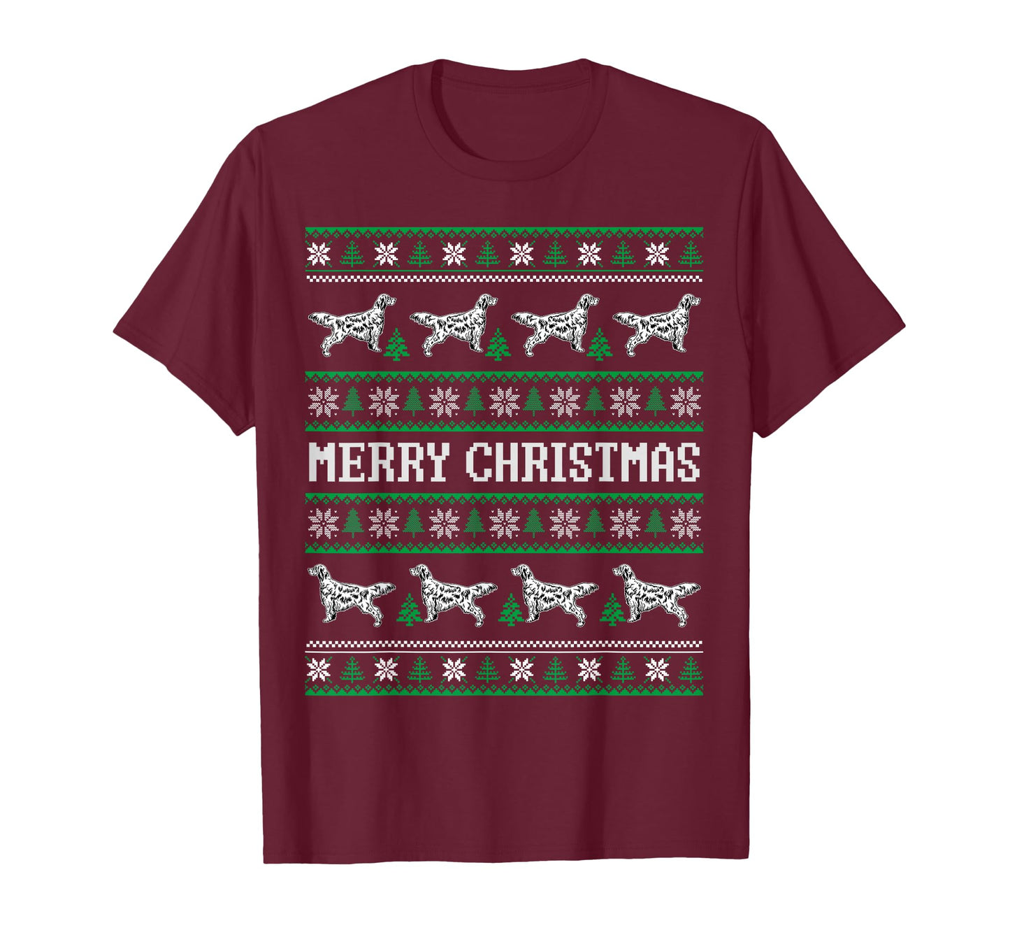 Ugly Sweater English Setter Dog Christmas Dog Lover Xmas Men Women Kids T-Shirt