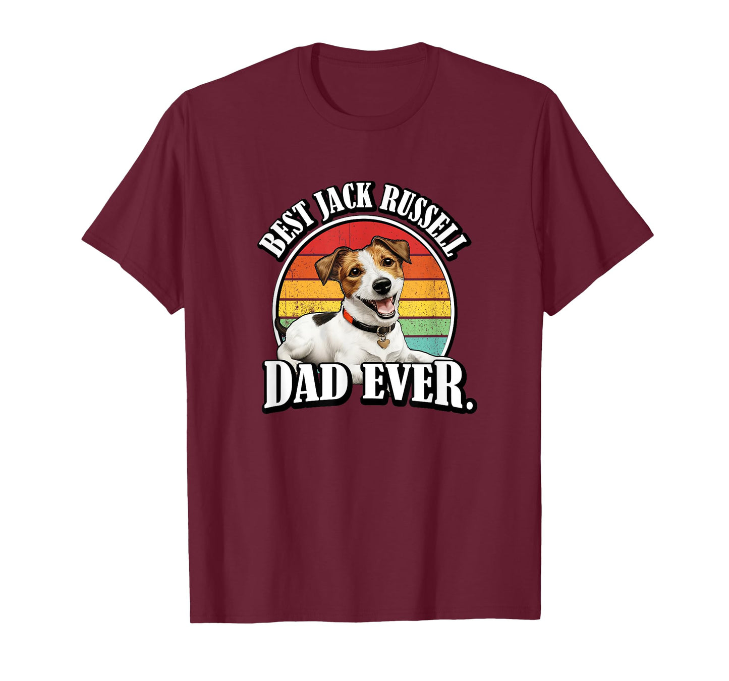 Mens JRT Dog Lover Retro Vintage Best Jack Russell Dad T-Shirt