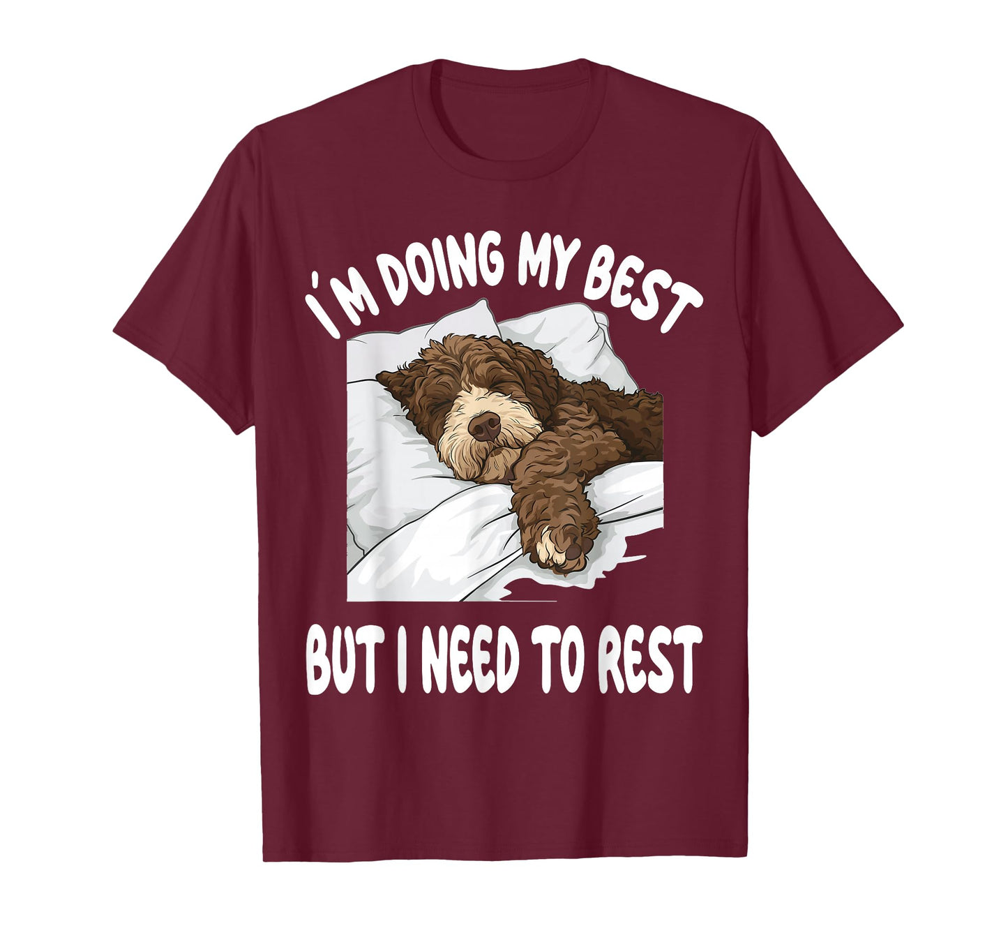 Bernedoodle Dog Pajamas Nightgown Sleeping Napping T-Shirt