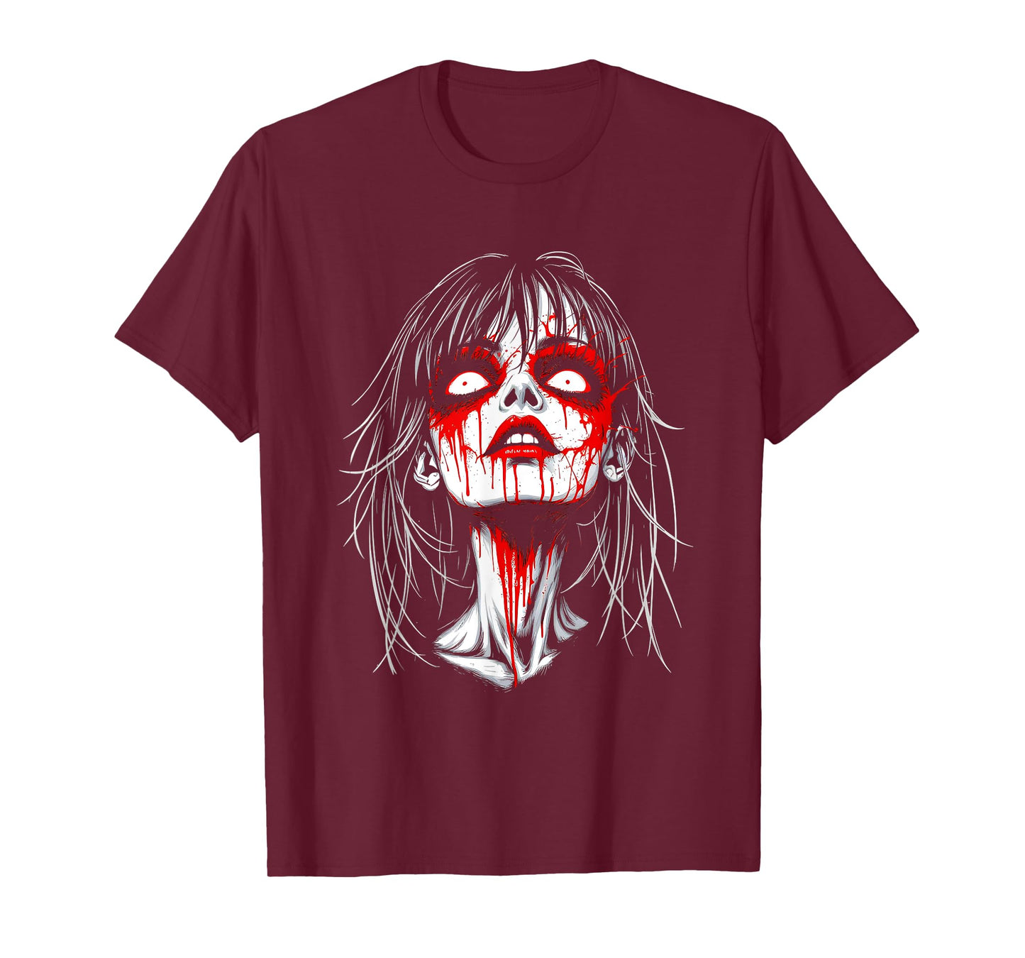Horror Anime Manga Tee Gothic Outfit Japanese Chibi Girl T-Shirt