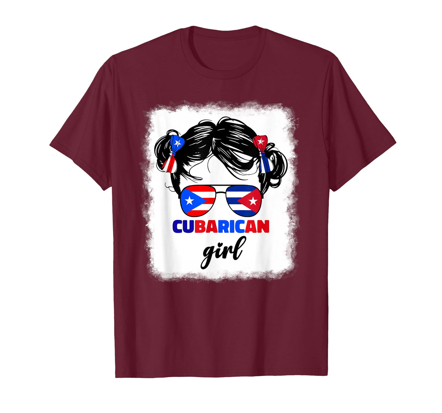 Half Cuban And Puerto Rican Rico Cuba Cubarican Kids Girl T-Shirt
