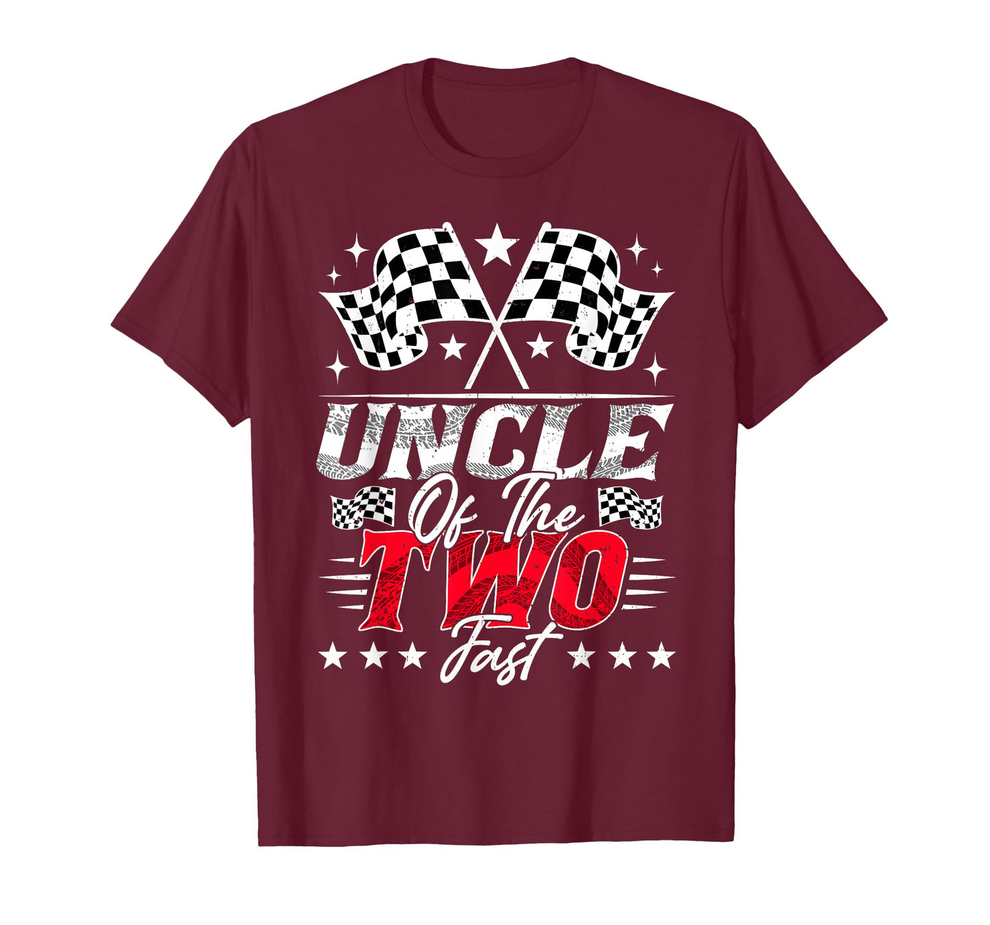 Uncle Of The Two Fast Second Birthday Racing Car Family T-Shirt