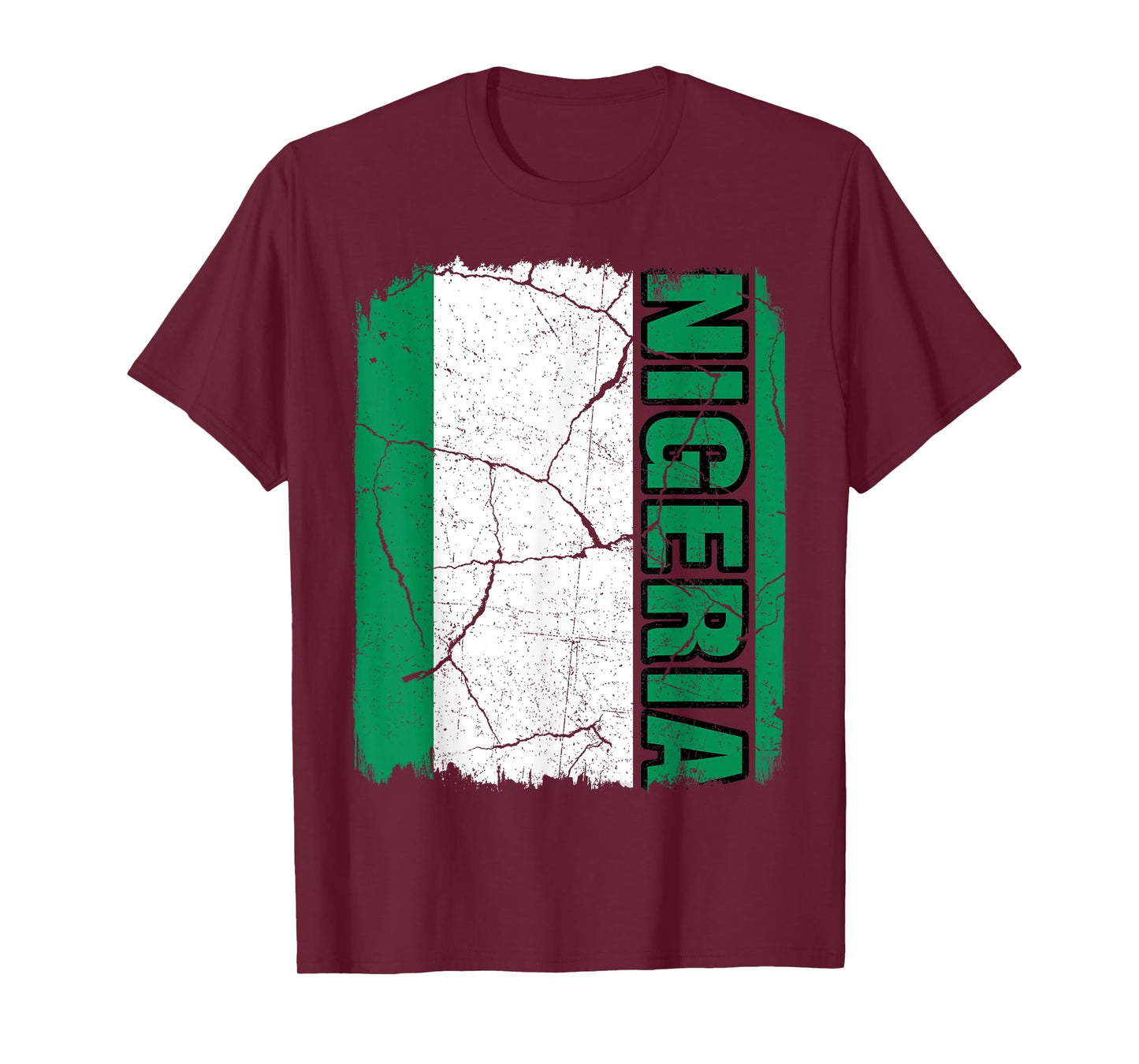 Vintage Nigerian Flag Nigeria Pride Roots Heritage Gift T-Shirt