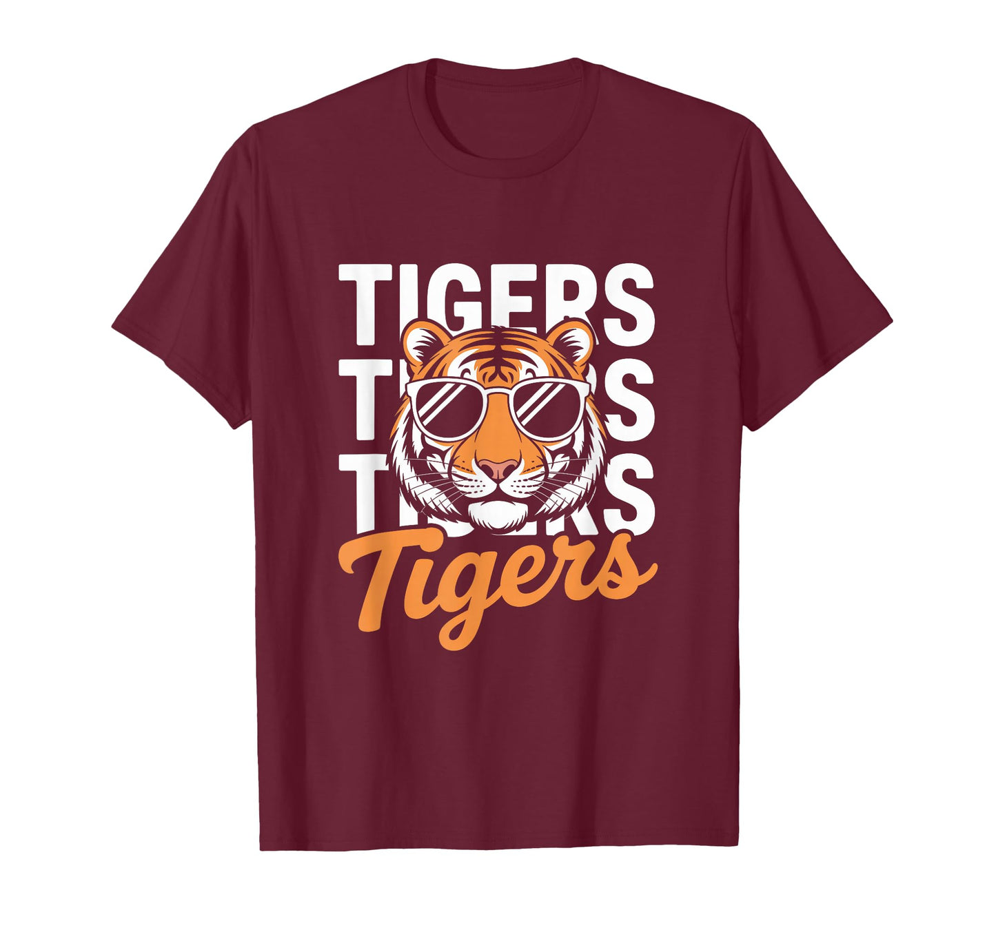 Retro Tigers Shirt Inspirational Athletic Name Design Tigers T-Shirt