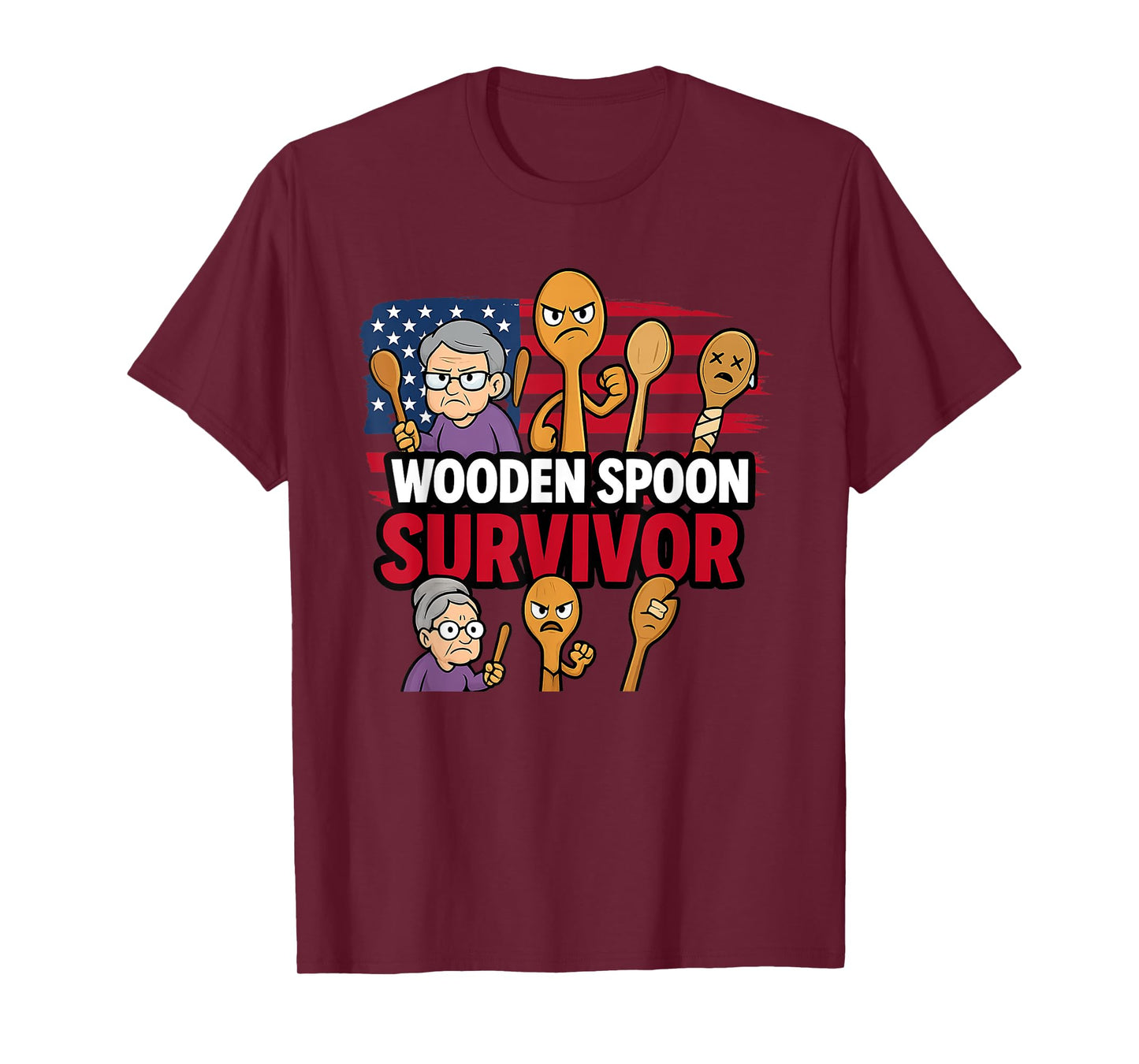 Wooden Spoon Survivor Funny Cooking Humor for Home Chefs T-Shirt