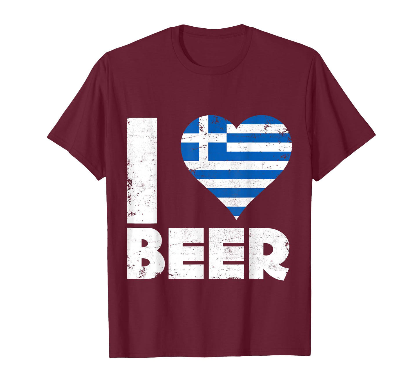 I Heart Greek Beer Greece Pride Drinking Love Home T-Shirt T-Shirt