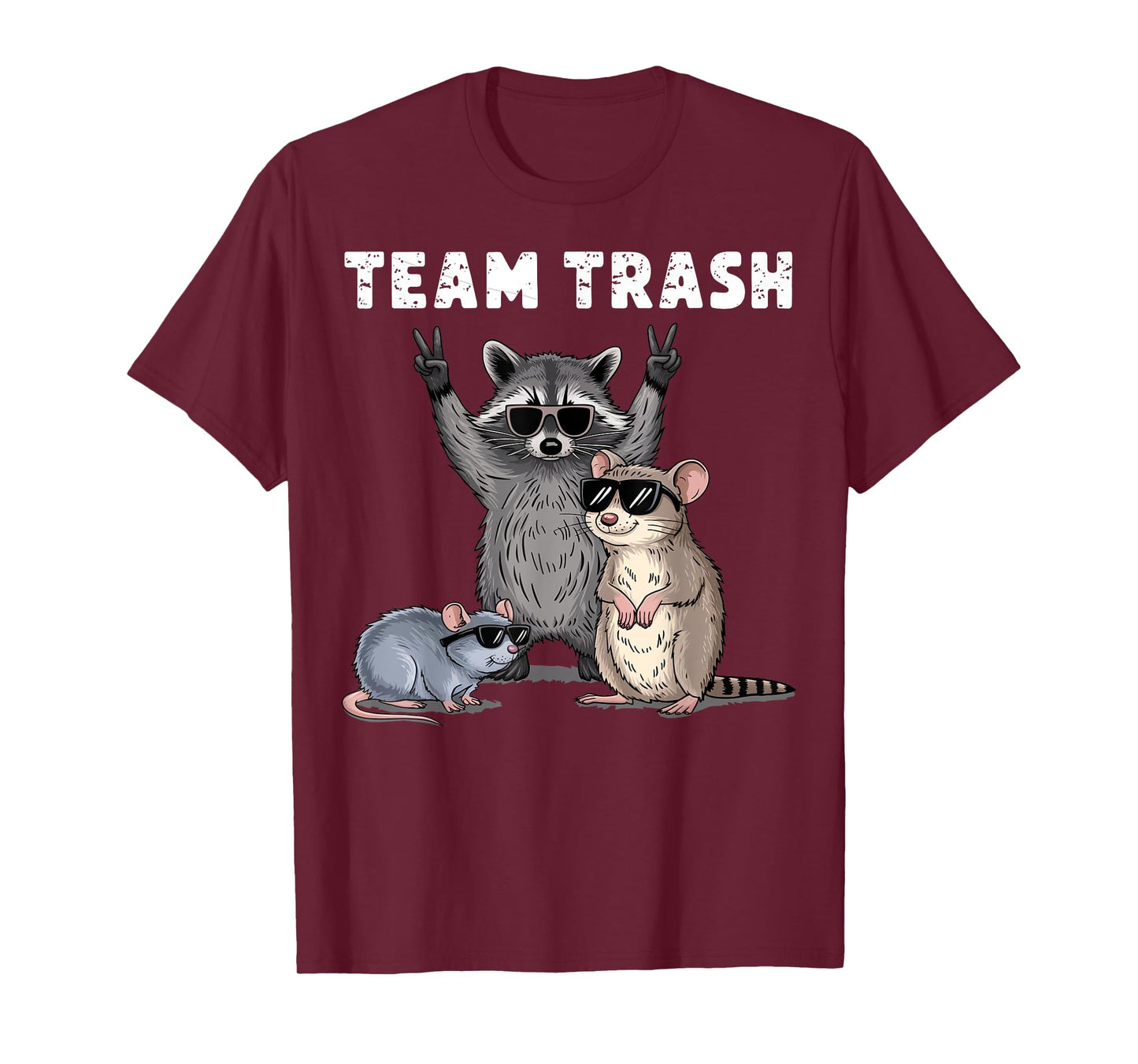 Raccoon Opossum Rat Team Trash Funny Gifts For Men Women Kid T-Shirt