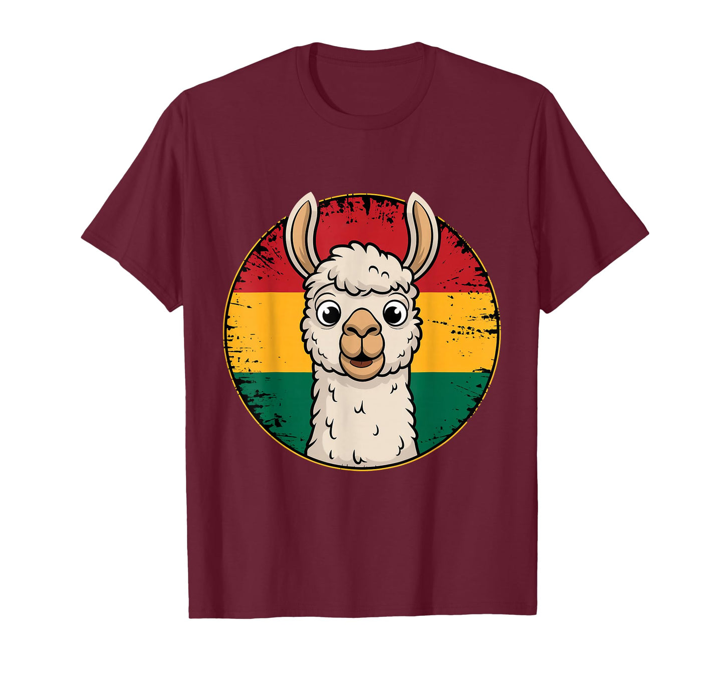 Alpaca Llama Bolivian Flag Bolivia Roots Bolivia T-Shirt