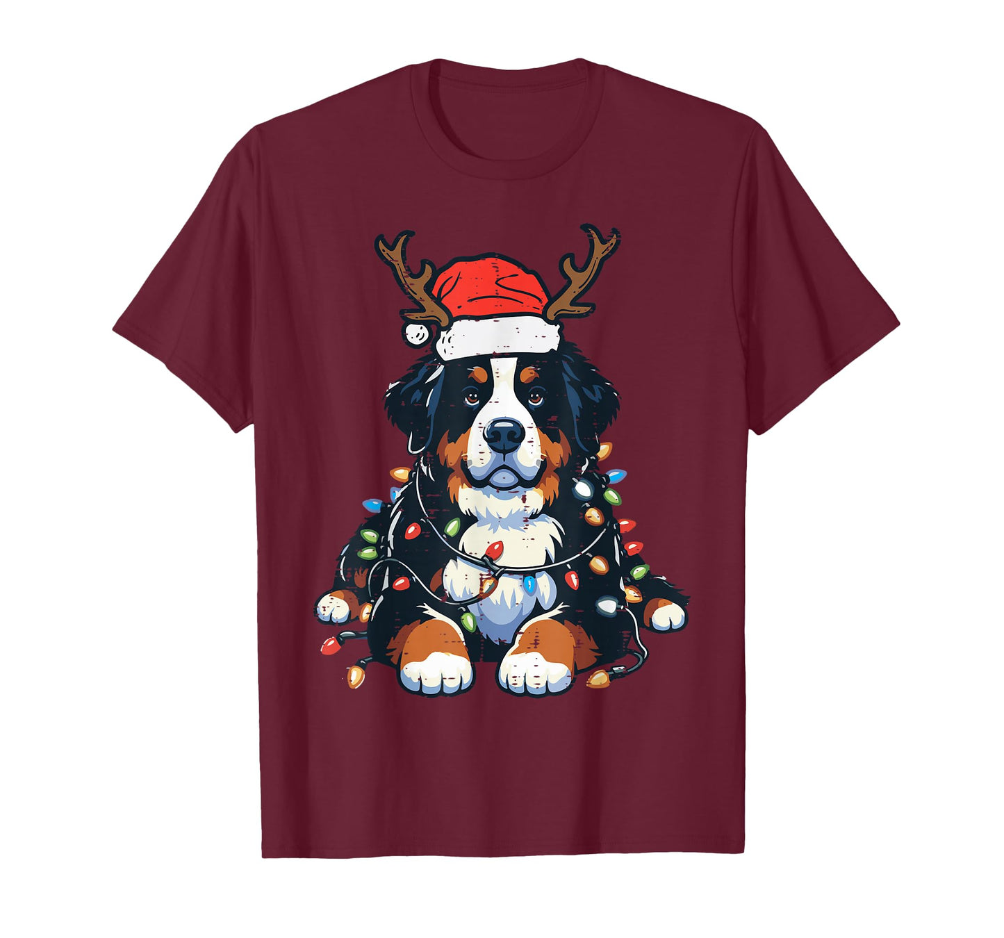 Christmas Bernese Mountain Dog Cute Xmas Pet Men Women Kids T-Shirt