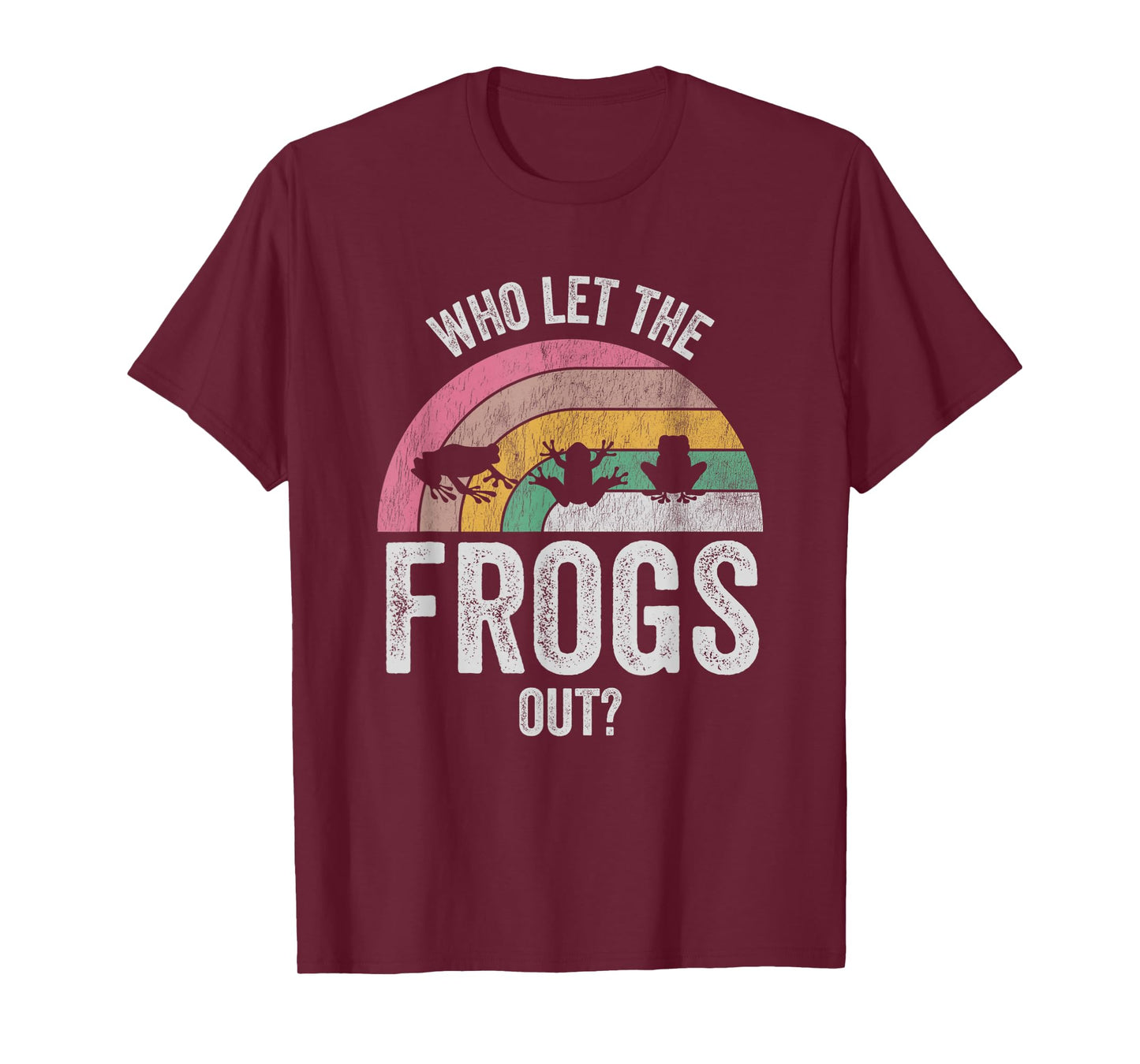 Who Let The Frogs Out Rainbow Silhouette T-Shirt