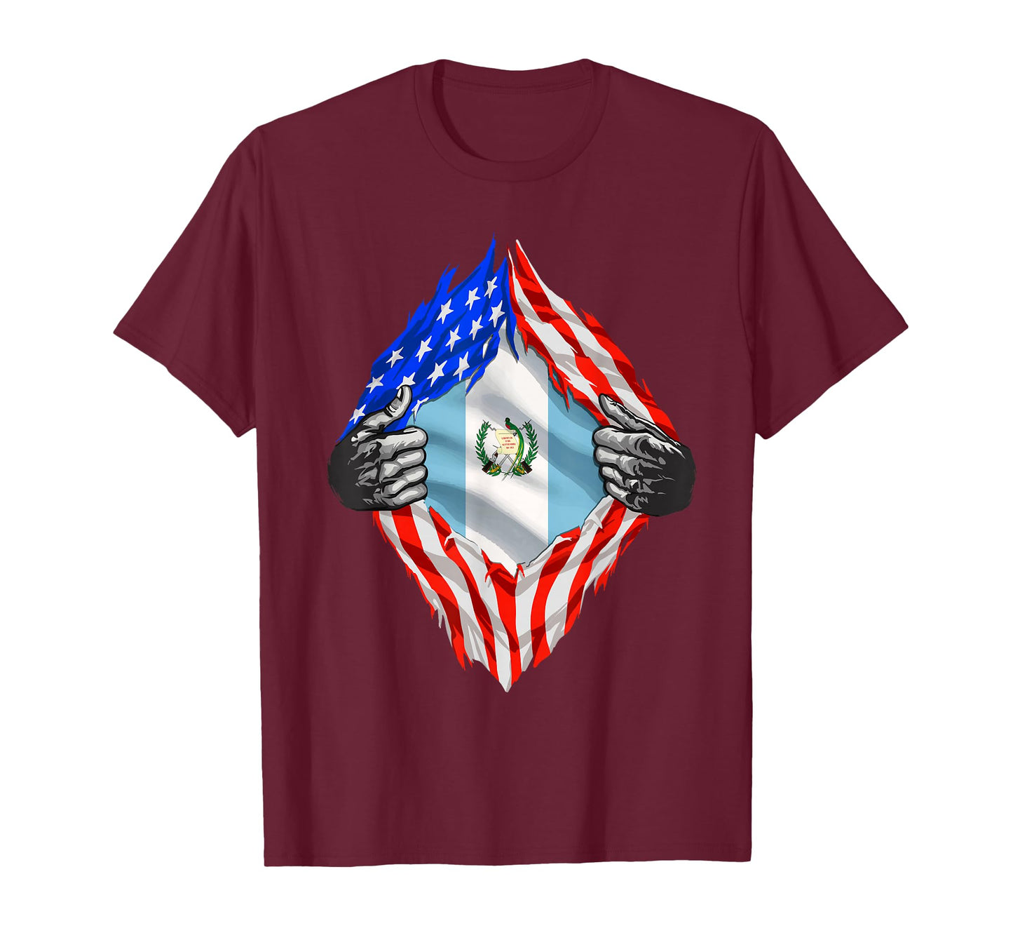 Guatemala Shirt Guatemala USA Flag Guatemalan American Roots T-Shirt