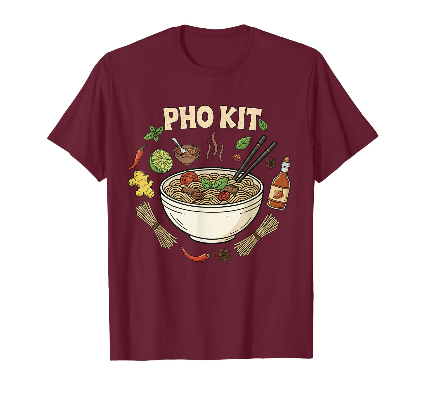 Pho Kit Ingredients - Asian Vietnamese Noodle Soup T-Shirt