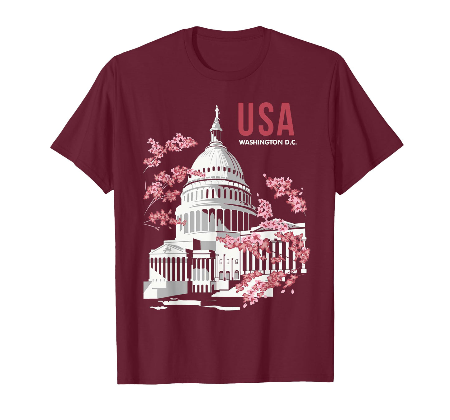 US Capitol Building Washington DC Cherry Blossoms T-Shirt