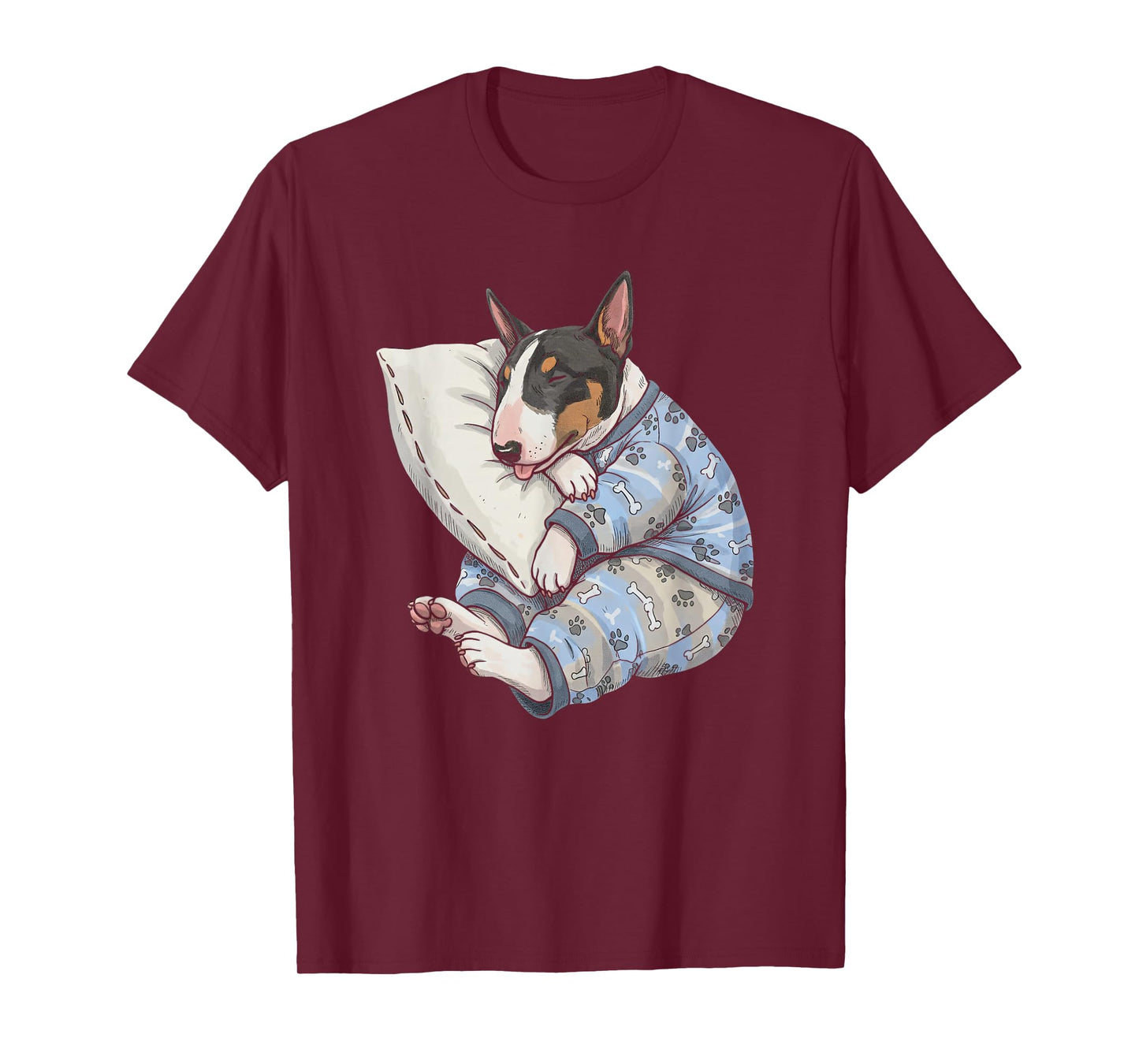 Funny Sleepy Bull Terrier Pajama Men Women Kids T-Shirt