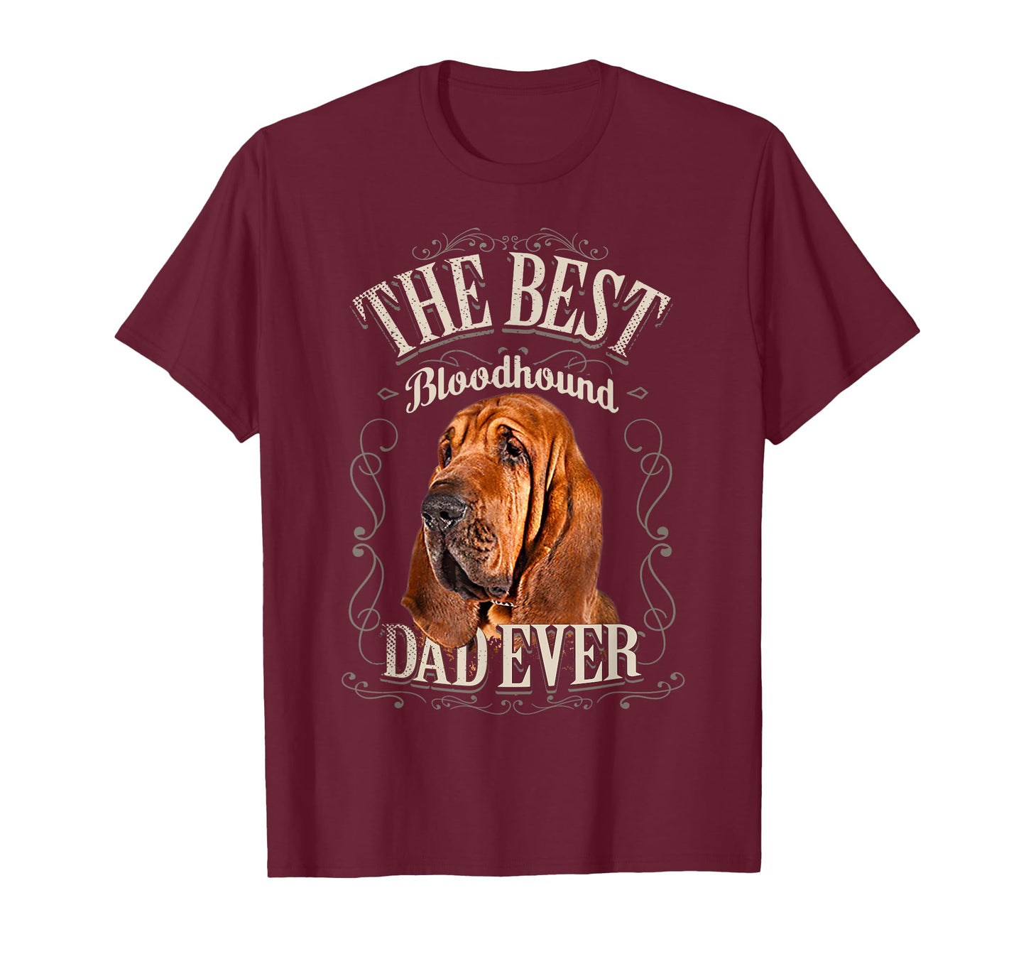 Best Bloodhound Dad Ever Funny Dog Lovers Gifts Him Vintage T-Shirt for Men