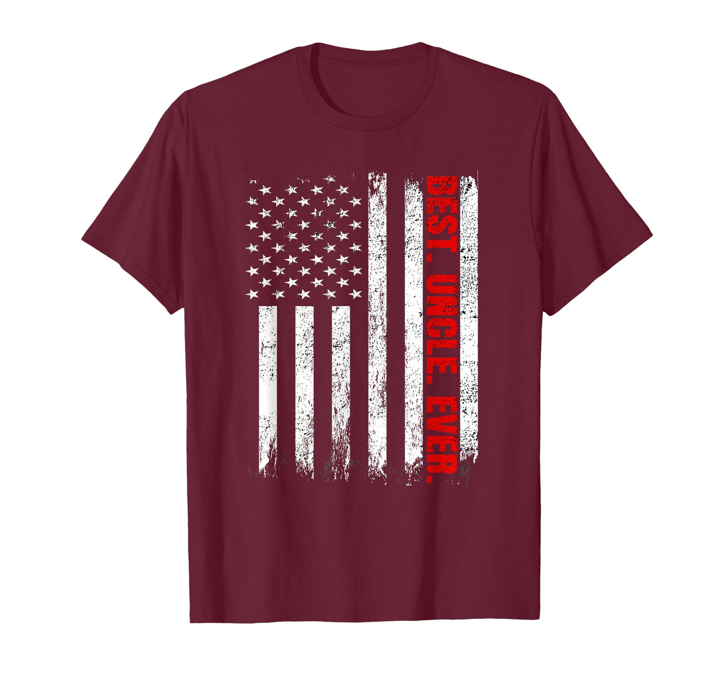 Best Uncle Ever USA Flag Fathers Day Firefighter Red Line T-Shirt