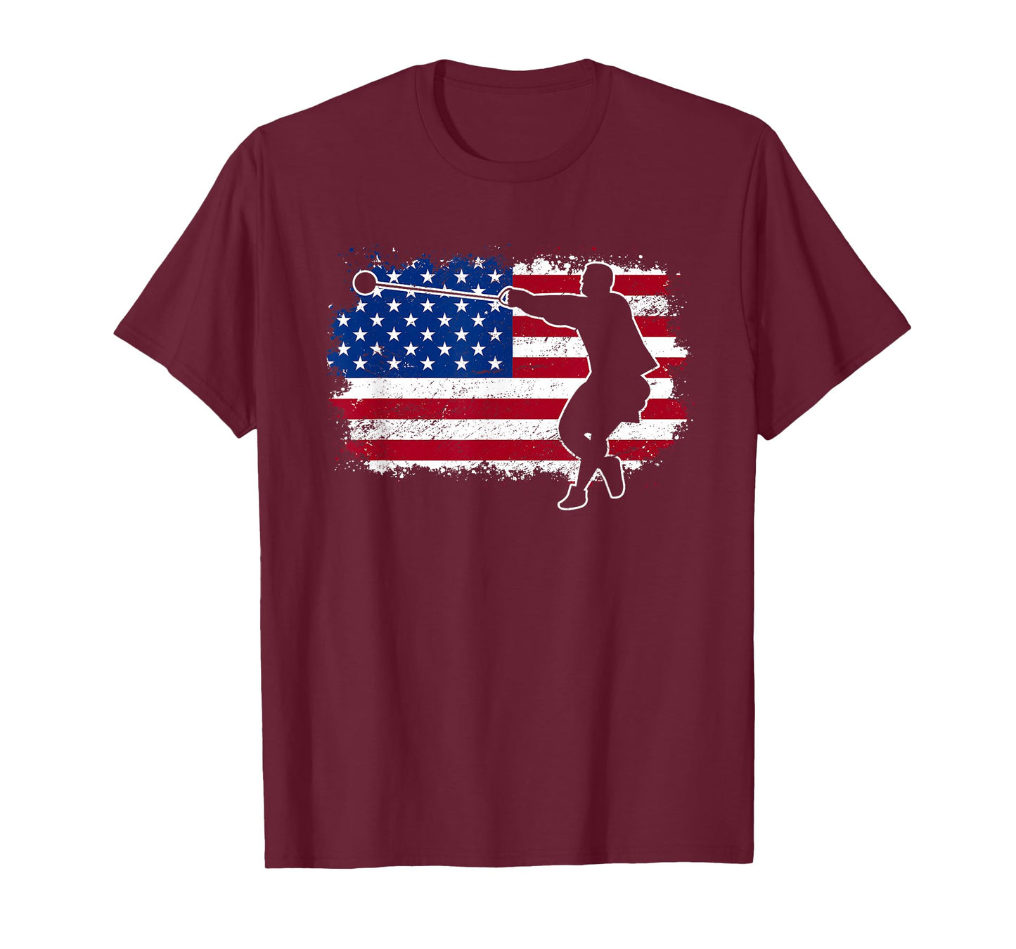 4th Of July US American Flag Hammer Throw T-Shirt