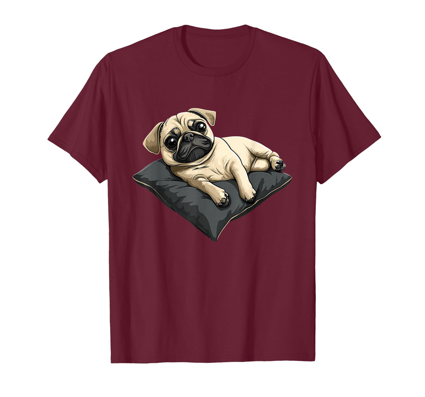 Pug Dog Face Colorful Portrait Animal Cute Pug Lover T-Shirt
