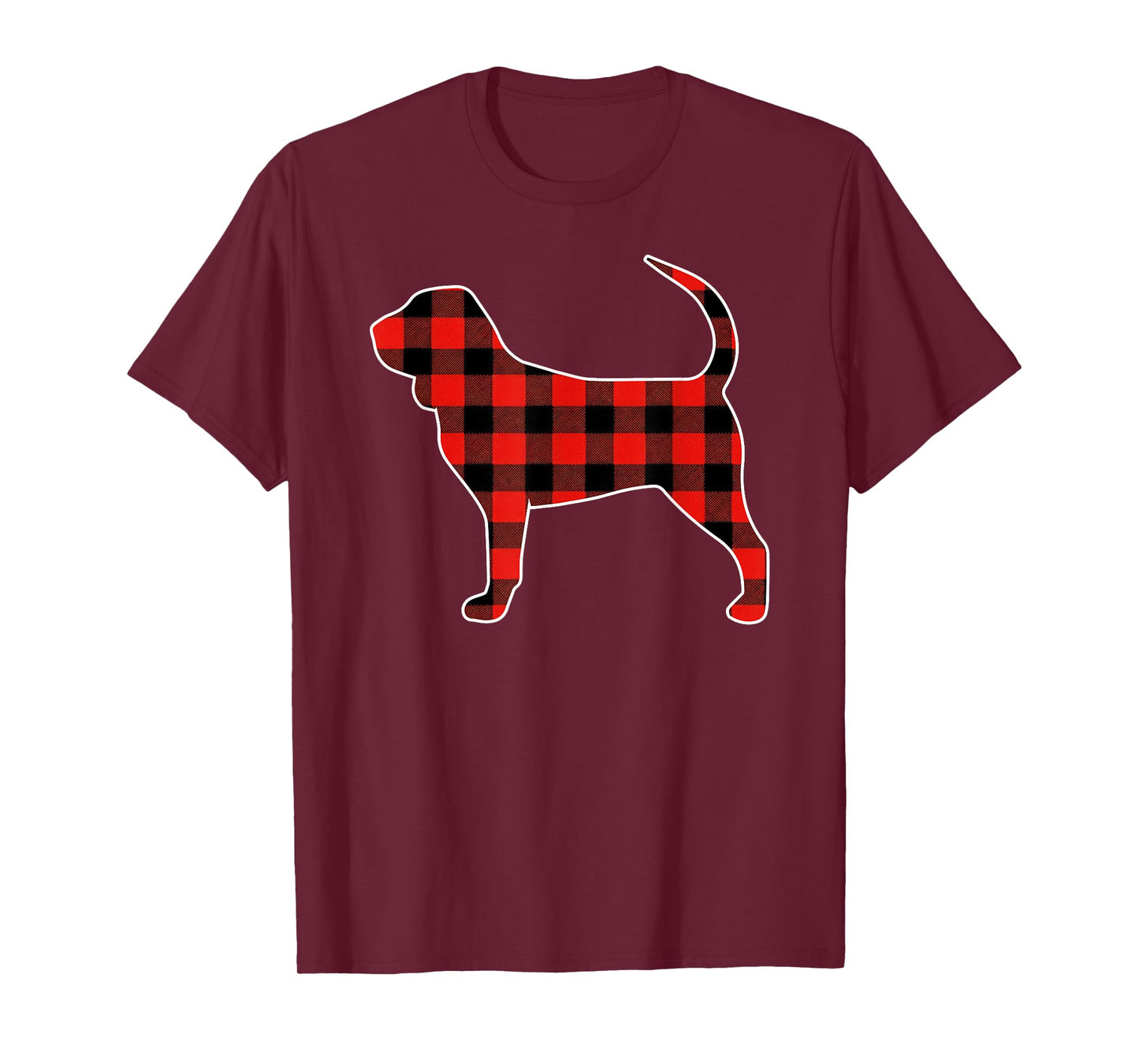 Red Buffalo Plaid Pajama Bloodhound Christmas Dog Lover Men Women Kids T-Shirt