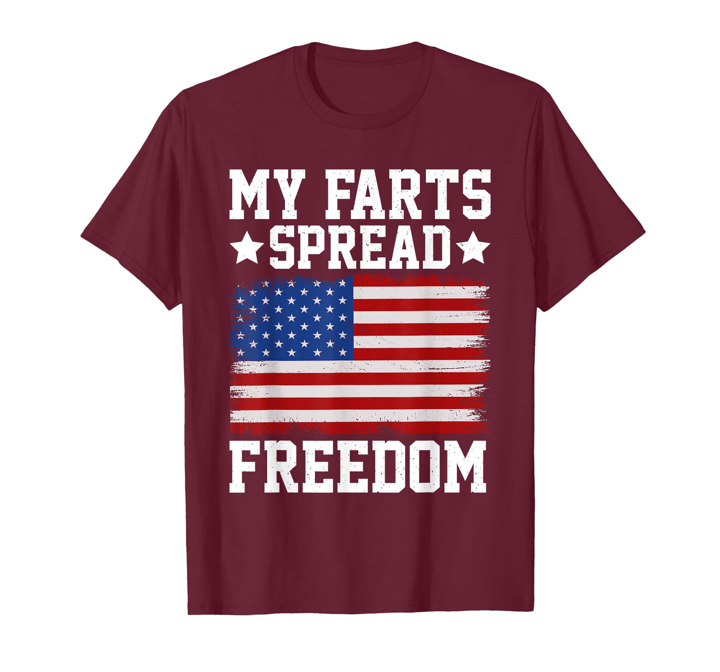 My Farts Spread Freedom Redneck Country Joke USA Flag Humour T-Shirt for Women Kids Men