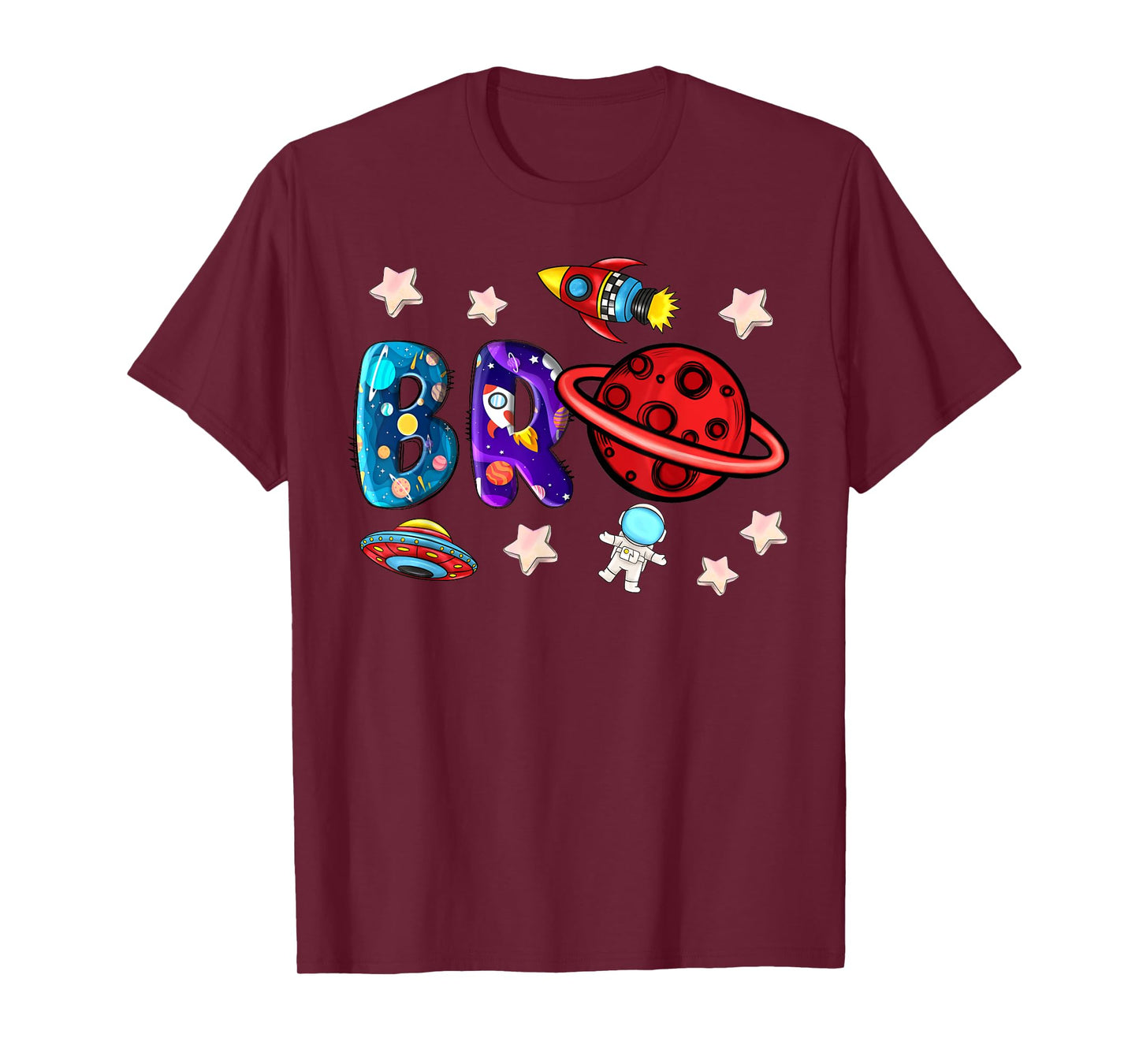 Brother Bro Astronaut Space Lover Birthday Matching Family T-Shirt