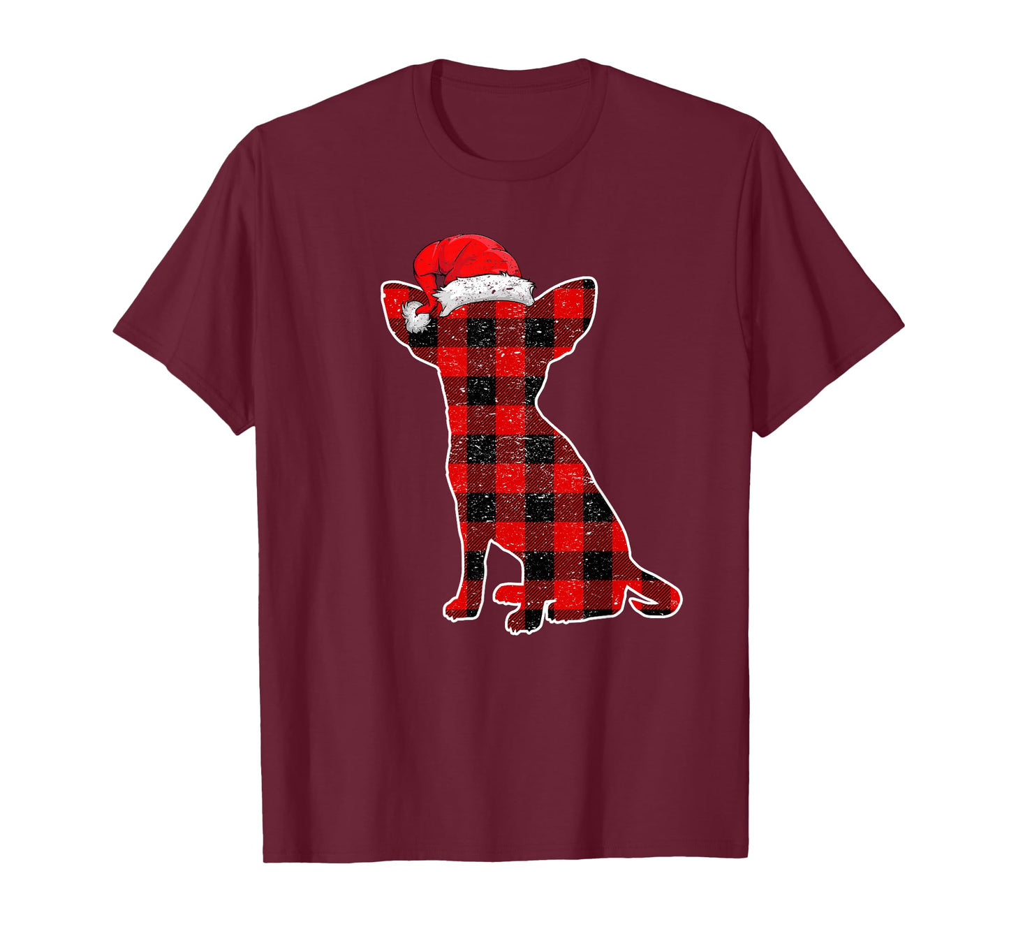 Christmas Plaid Dog Shirt, Christmas Chihuahua Pajama Men Women Kids T-Shirt