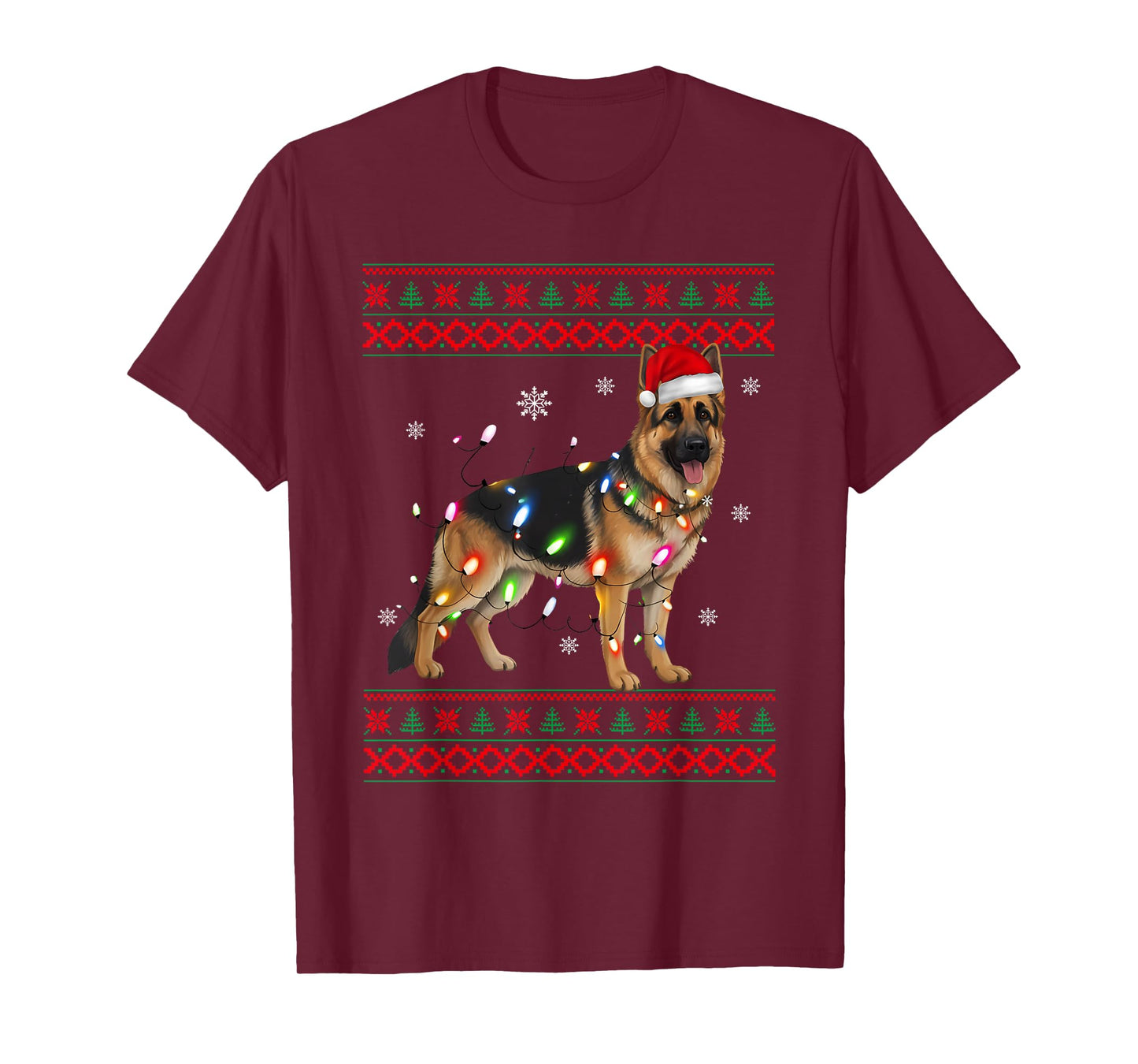 German Shepherd Christmas Sweater German Shepherd Ugly Xmas T-Shirt