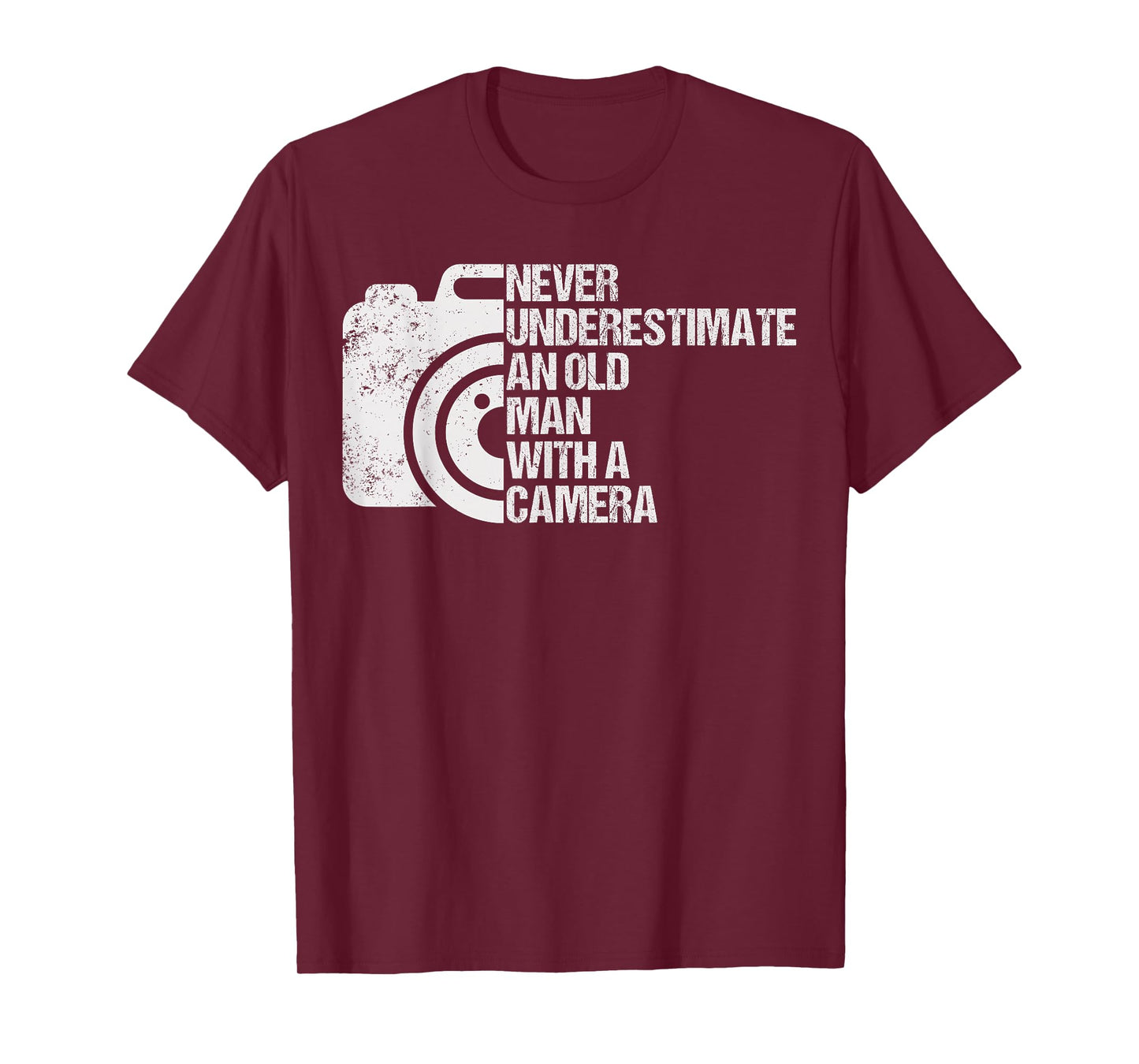 Never Underestimate An Old Man With A Camera Photography T-Shirt