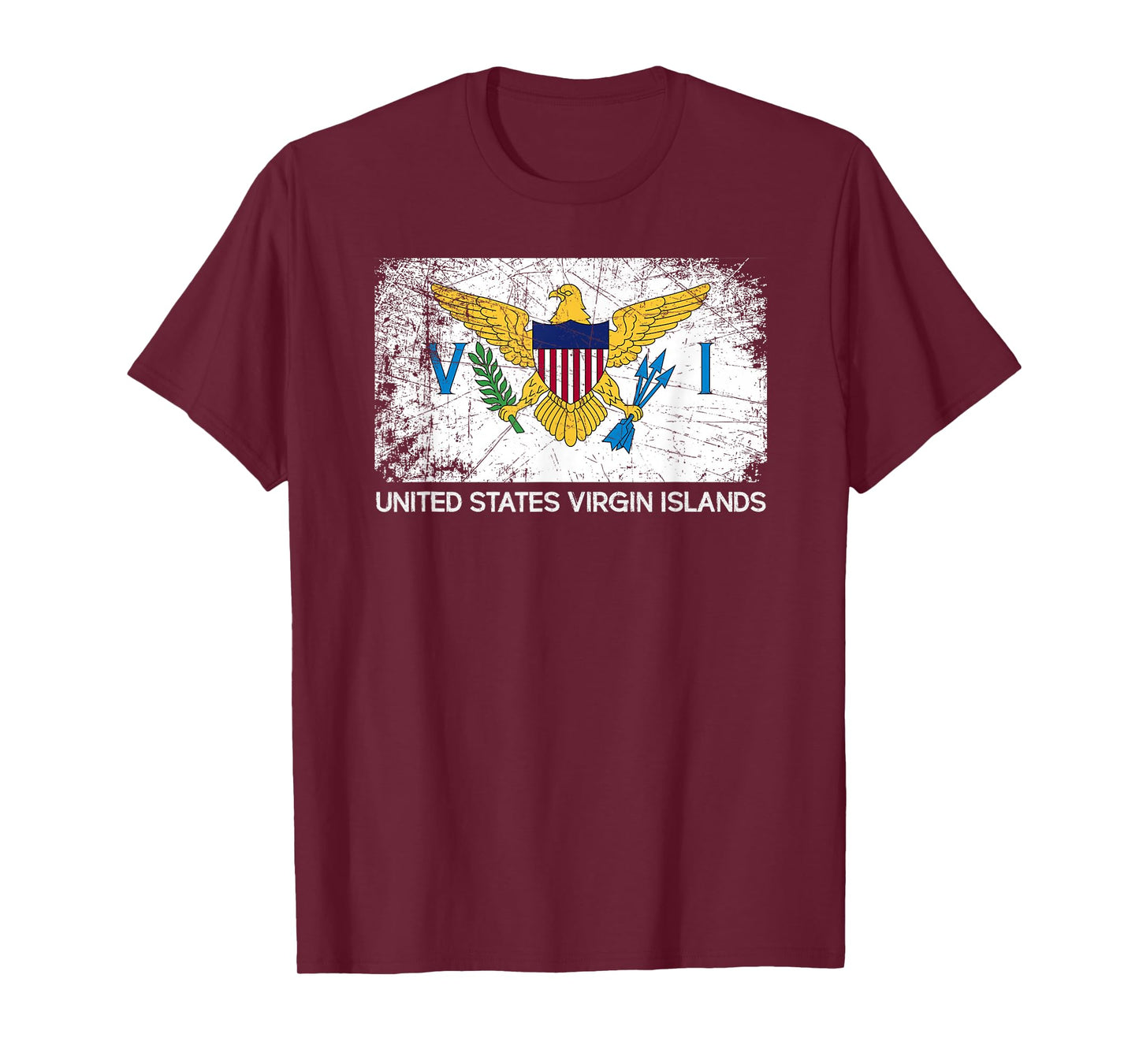USVI Flag T-Shirt | Vintage Made In U.S. Virgin Islands Gift T-Shirt