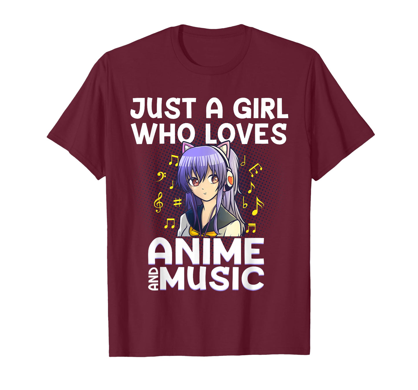 Anime Art for Women Teen Girls Anime Merch Music Anime Lover T-Shirt Small