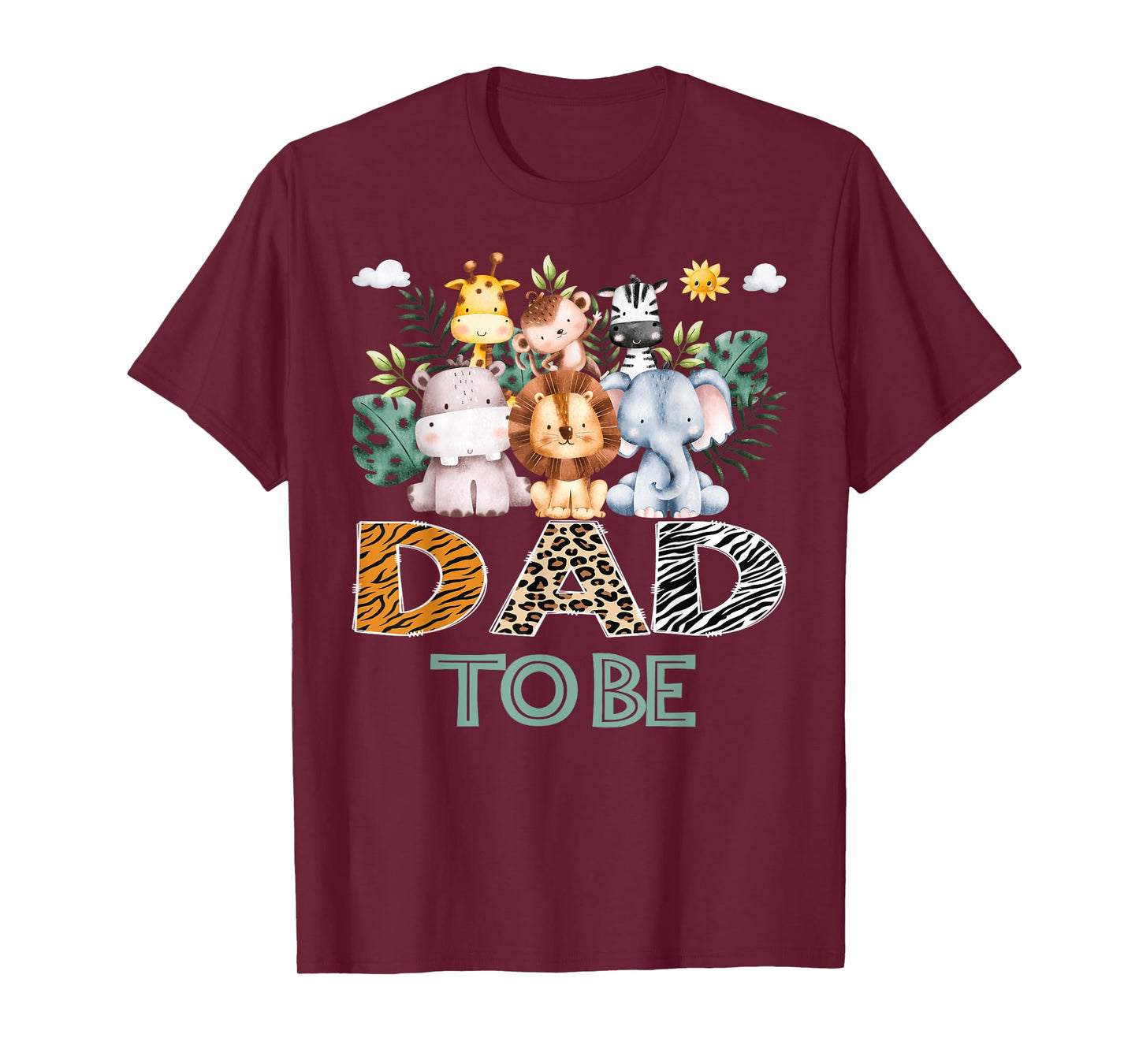 Soon To Be Dad Jungle Animal Safari Gender Reveal T-Shirt