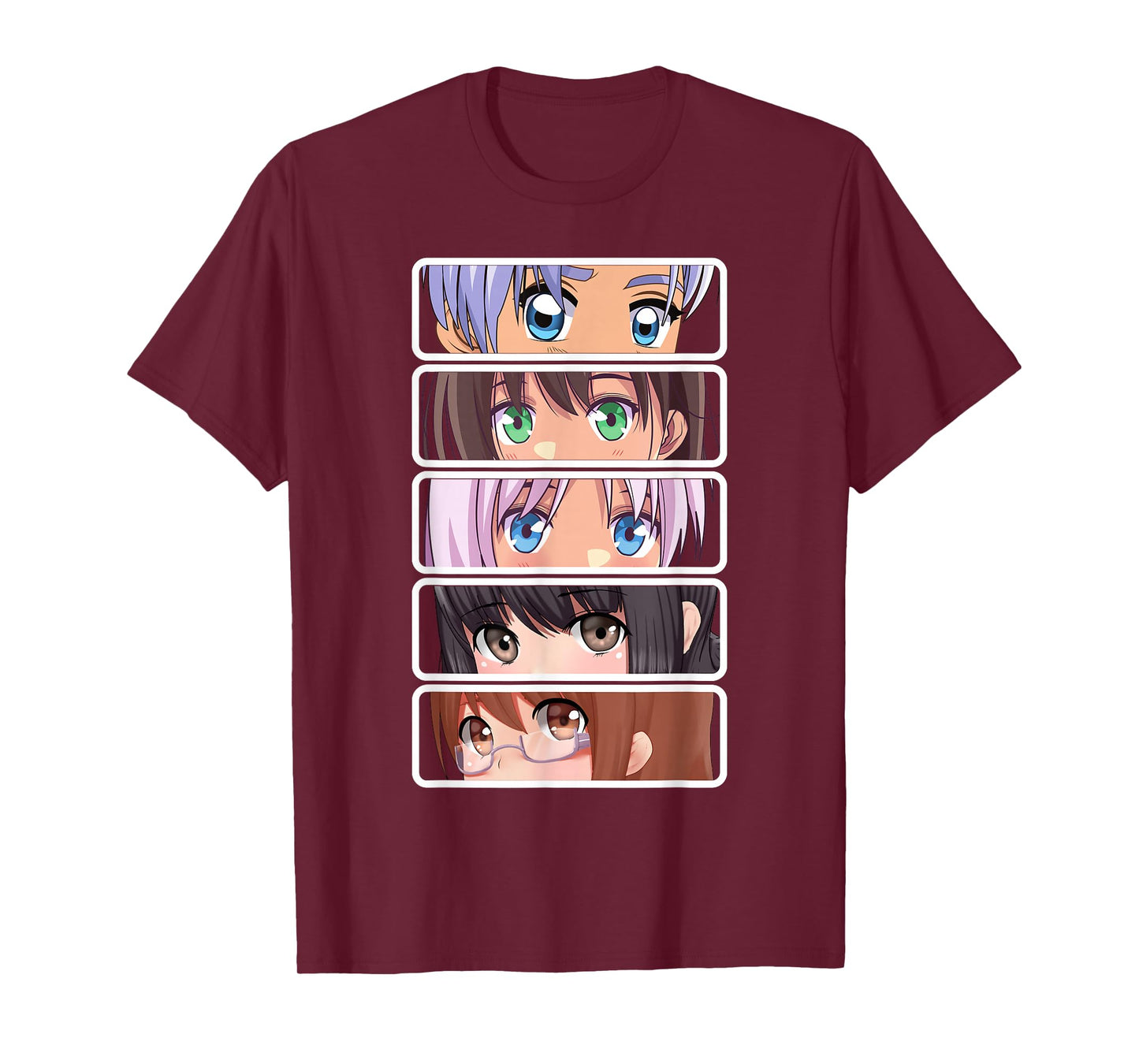 Manga Japanese Anime Graphic Faces Eyes T-Shirt