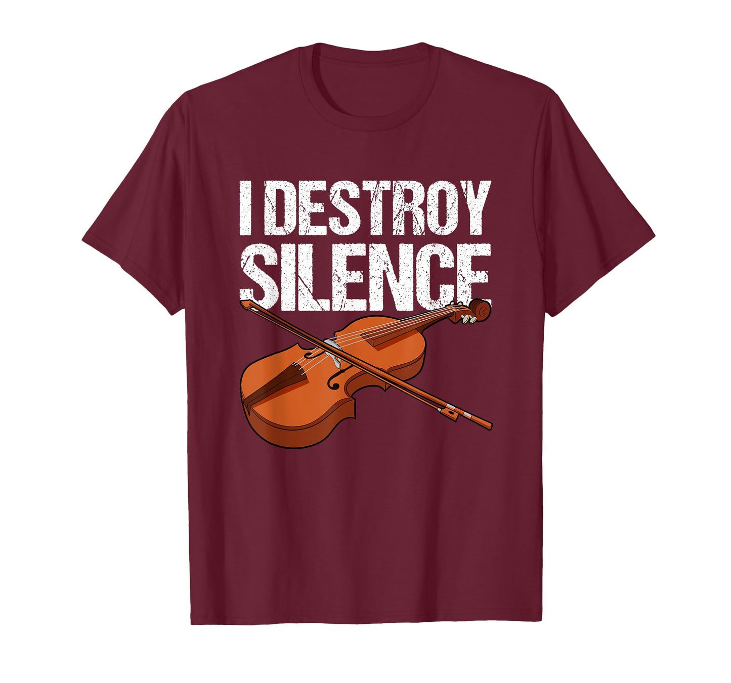 I destroy silence fiddle violin viola orchestra string T-Shirt