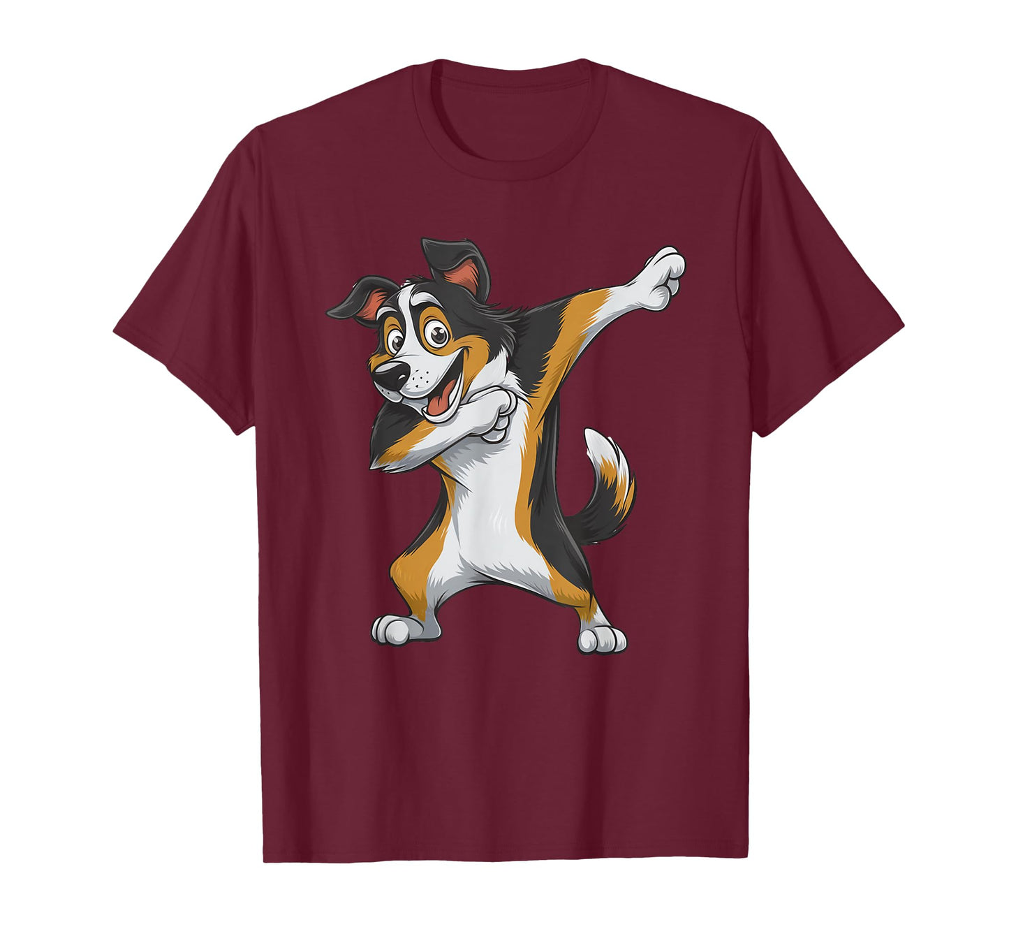 Funny Border Collie Dog Doing Dab Dance For Boys Girls Kids T-Shirt