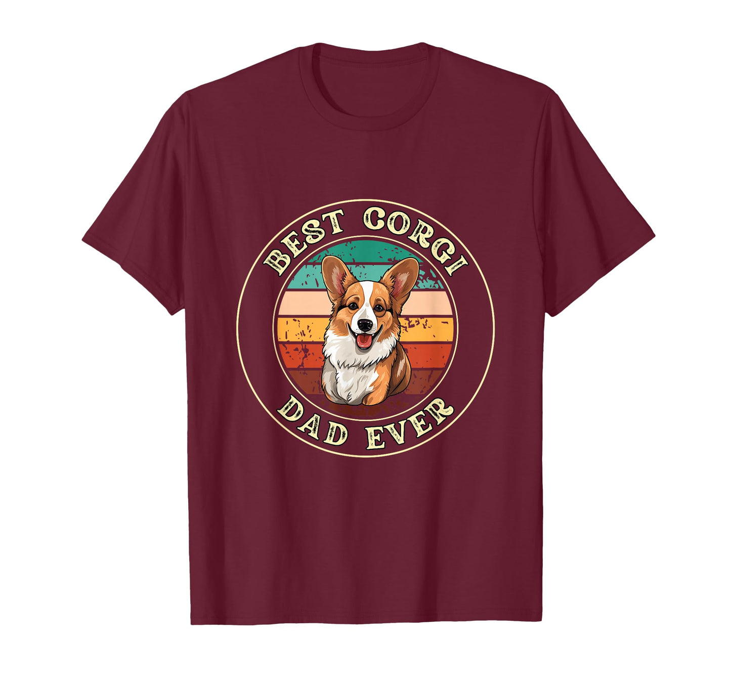 Funny Corgi Dad Gift Idea for Men T-Shirt