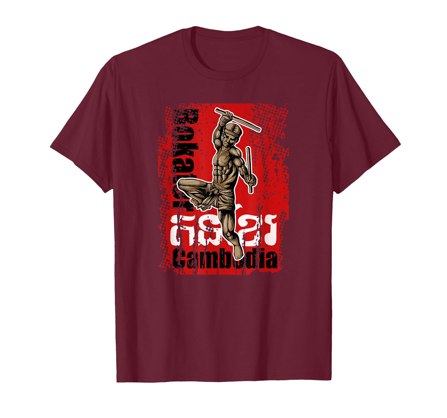 Cambodia Cambodian Proud Khmer Flag Bokator Material Arts T-Shirt