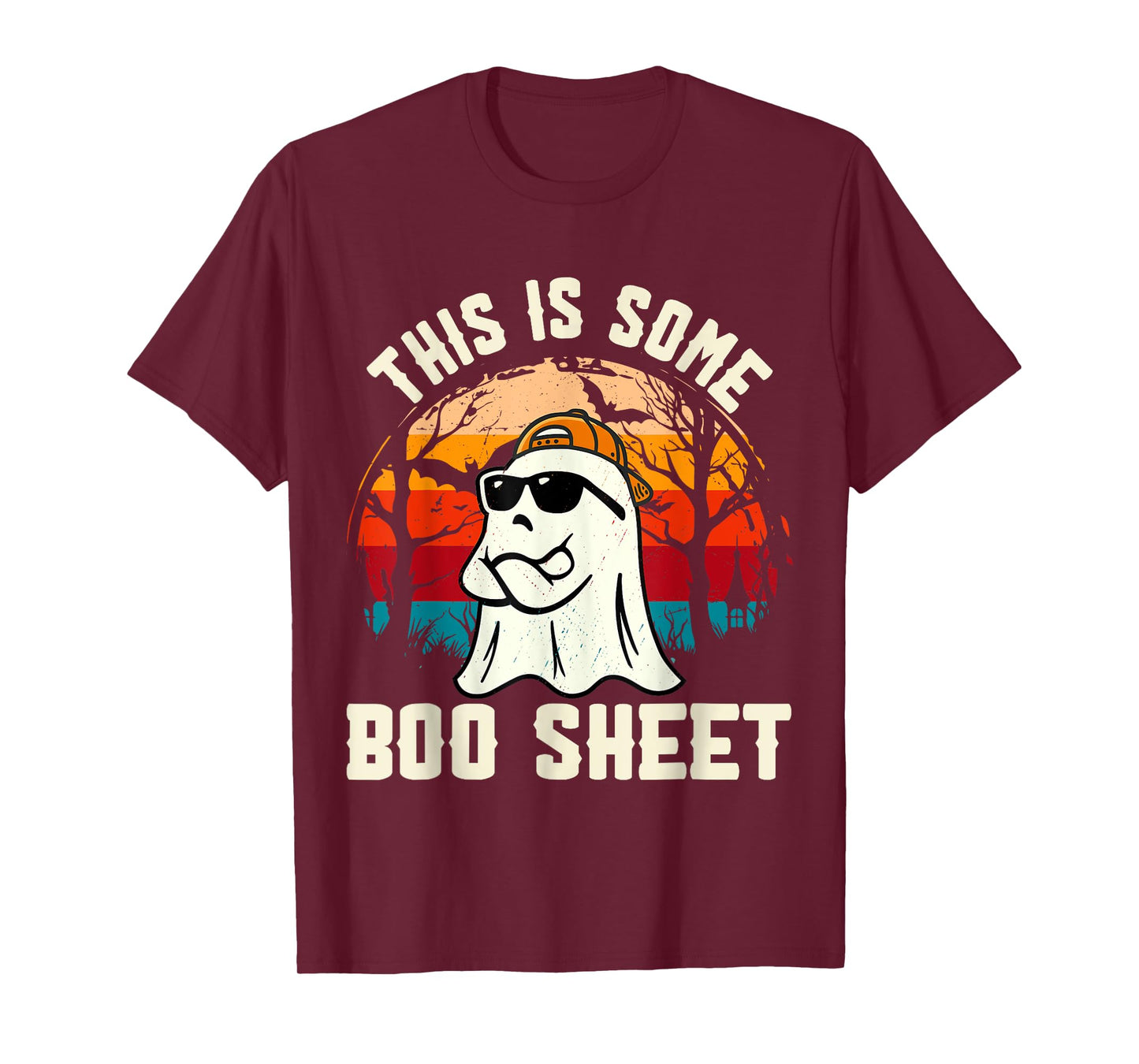 This is Some Boo Sheet Ghost Retro Funny Halloween Men Women T-Shirt