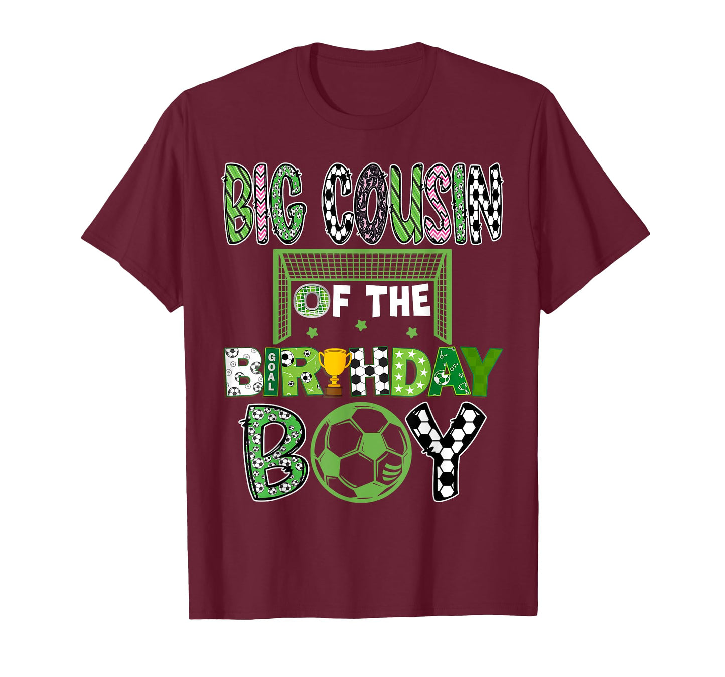 Big Cousin Of The Birthday Boy Soccer Player Birthday T-Shirt
