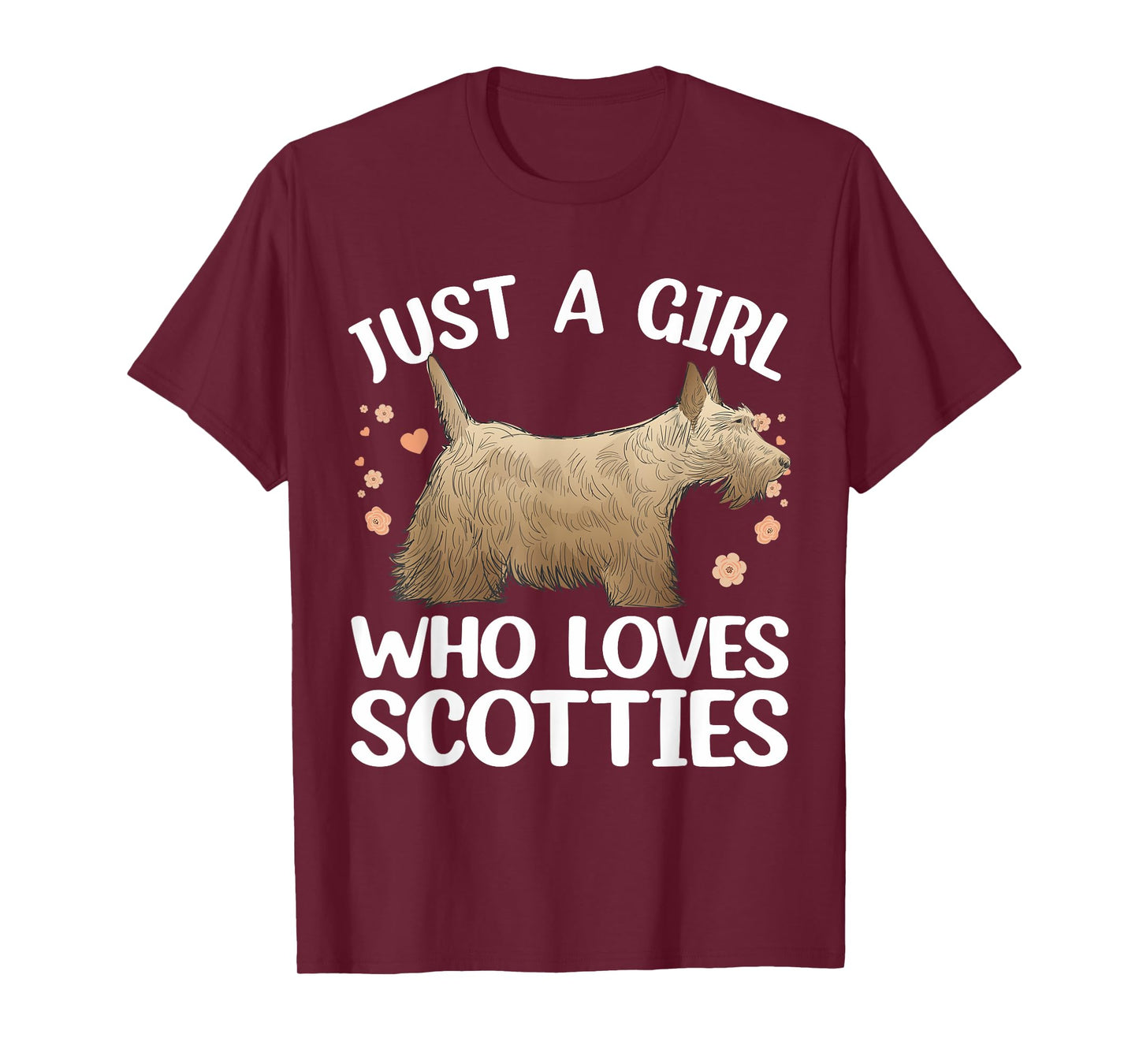 Funny Scottish Terrier Art For Girls Women Scottie Dog Lover T-Shirt