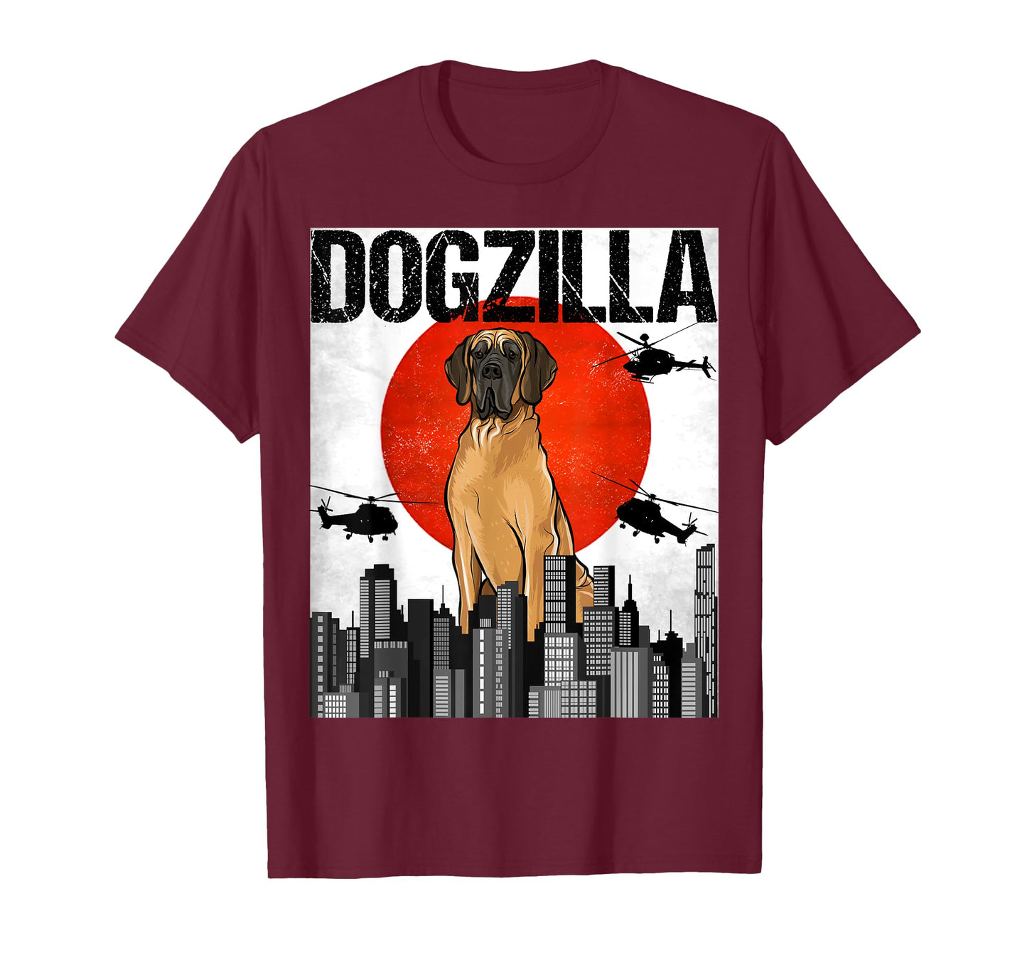 Funny Vintage Japanese Dogzilla Brown Great Dane T-Shirt