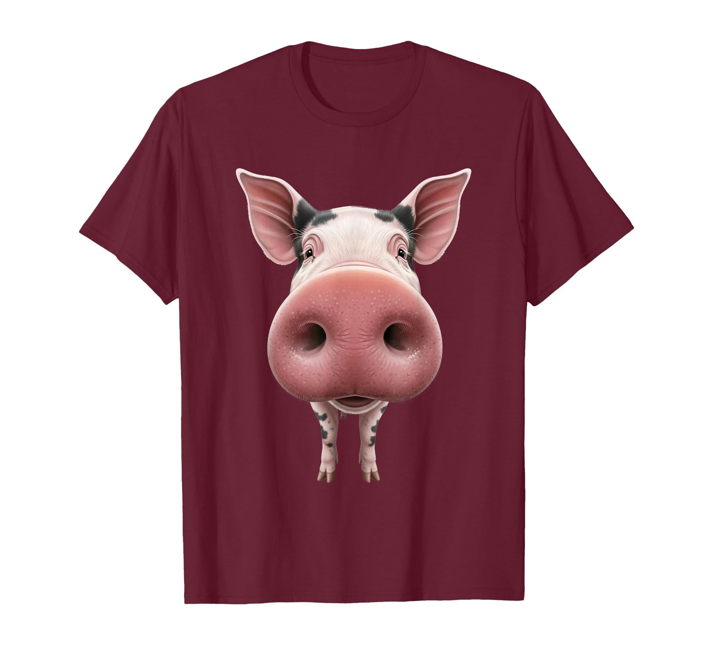 Pig Face Cartoon Animal Lover Funny Farm Humor T-Shirt