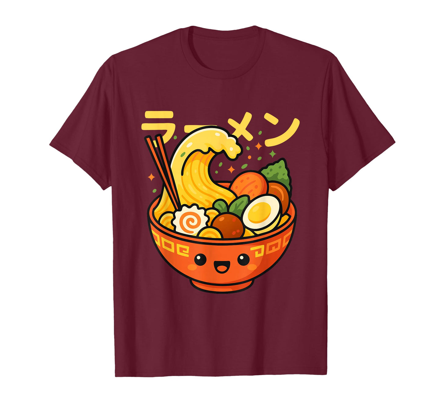 Kawaii Big Wave Ramen Noodles Japanese Style Anime T-Shirt