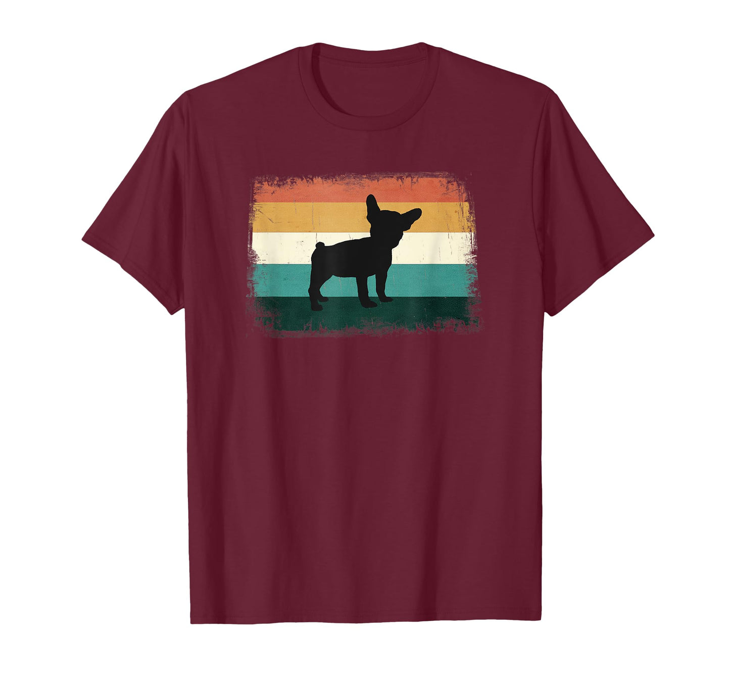 Retro French Bulldog Puppy - Vintage Sunset Frenchie Lover T-Shirt
