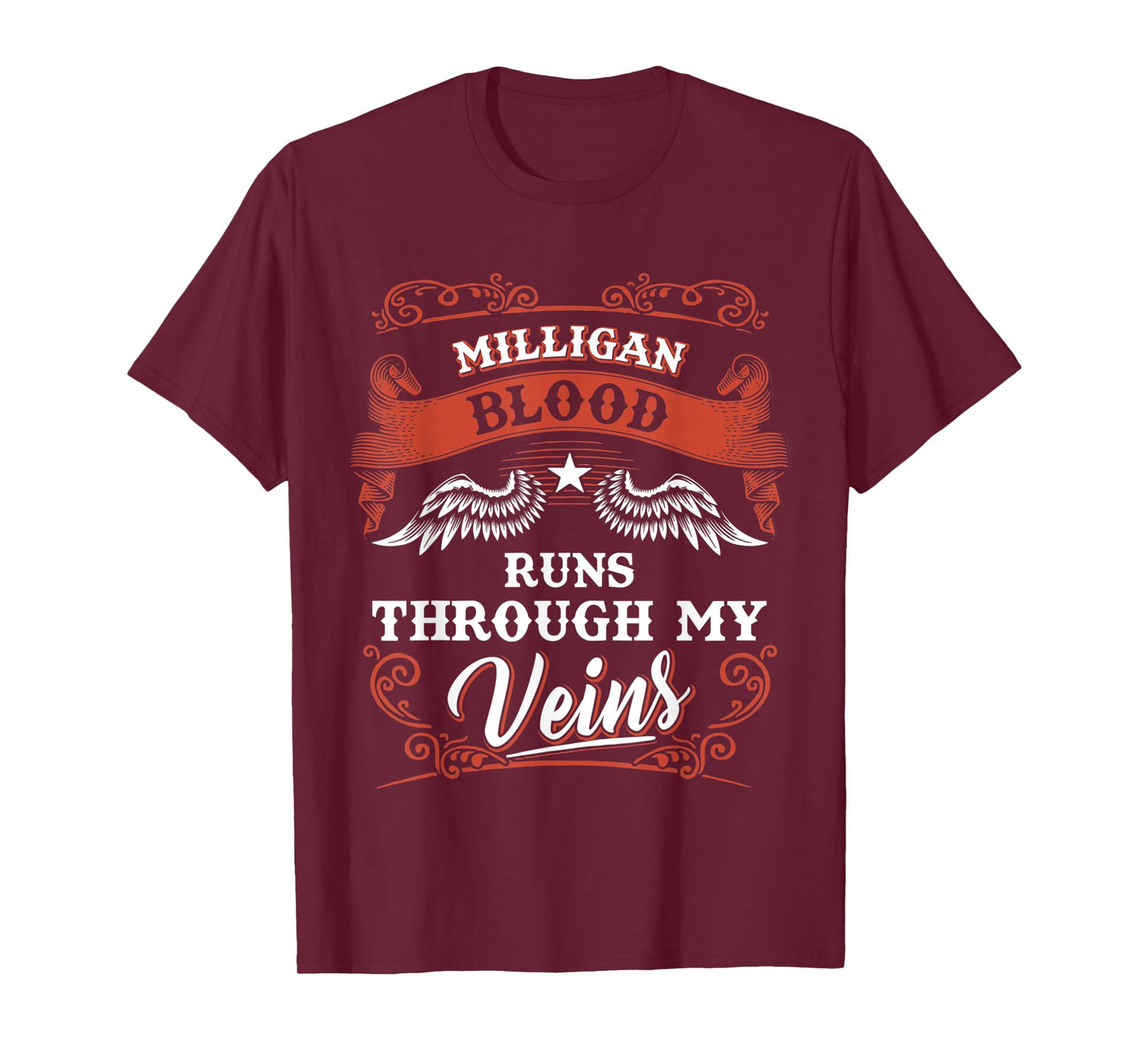 MILLIGAN blood runs through my veins shirt youth kid 2k3td